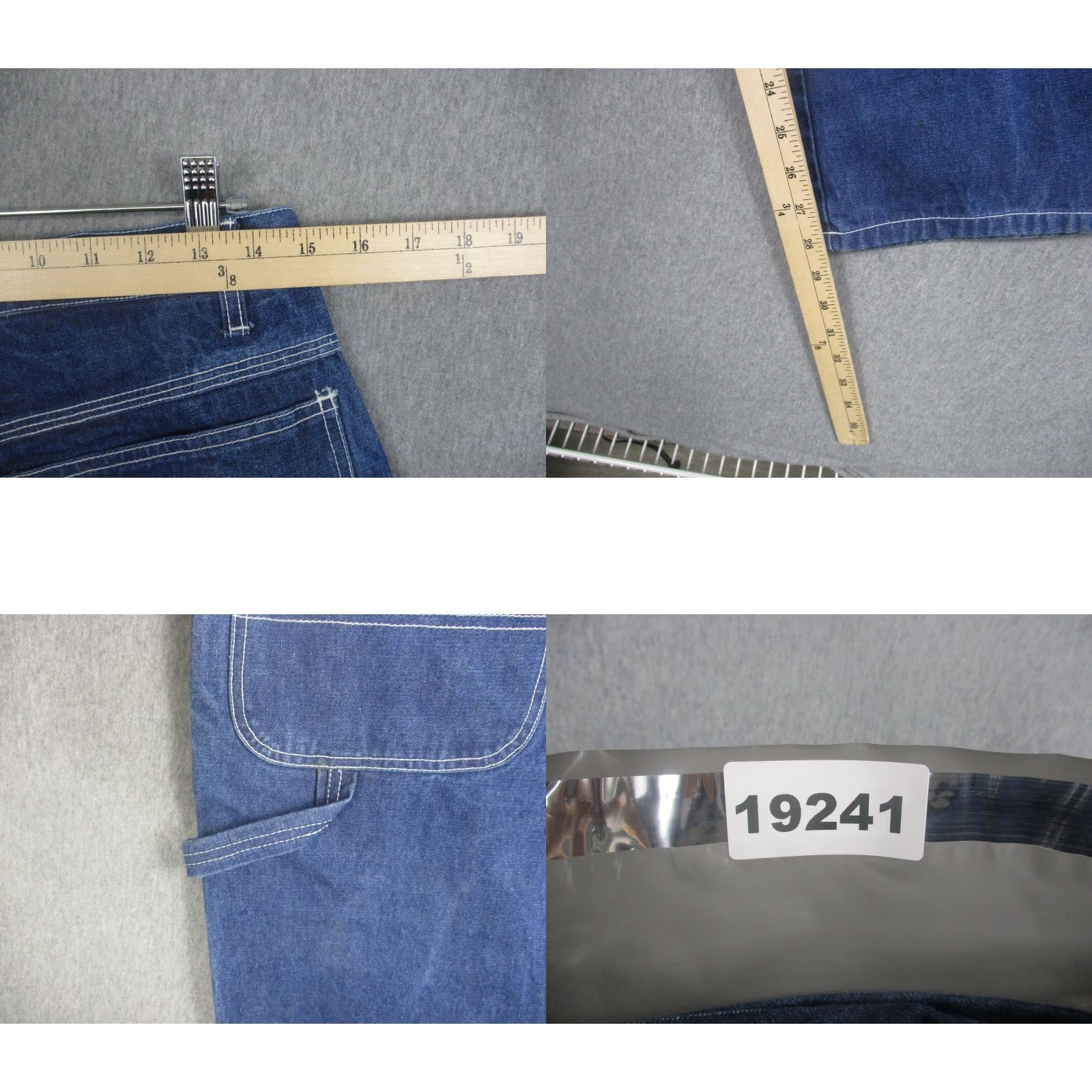 Denime Liberty Jeans Mens 30x28 Blue Relaxed Fit Denim Workwear PANTS Carpenter Straight Pocket Hammer Loop Mens Size US 30 / EU 46 - 8 Thumbnail