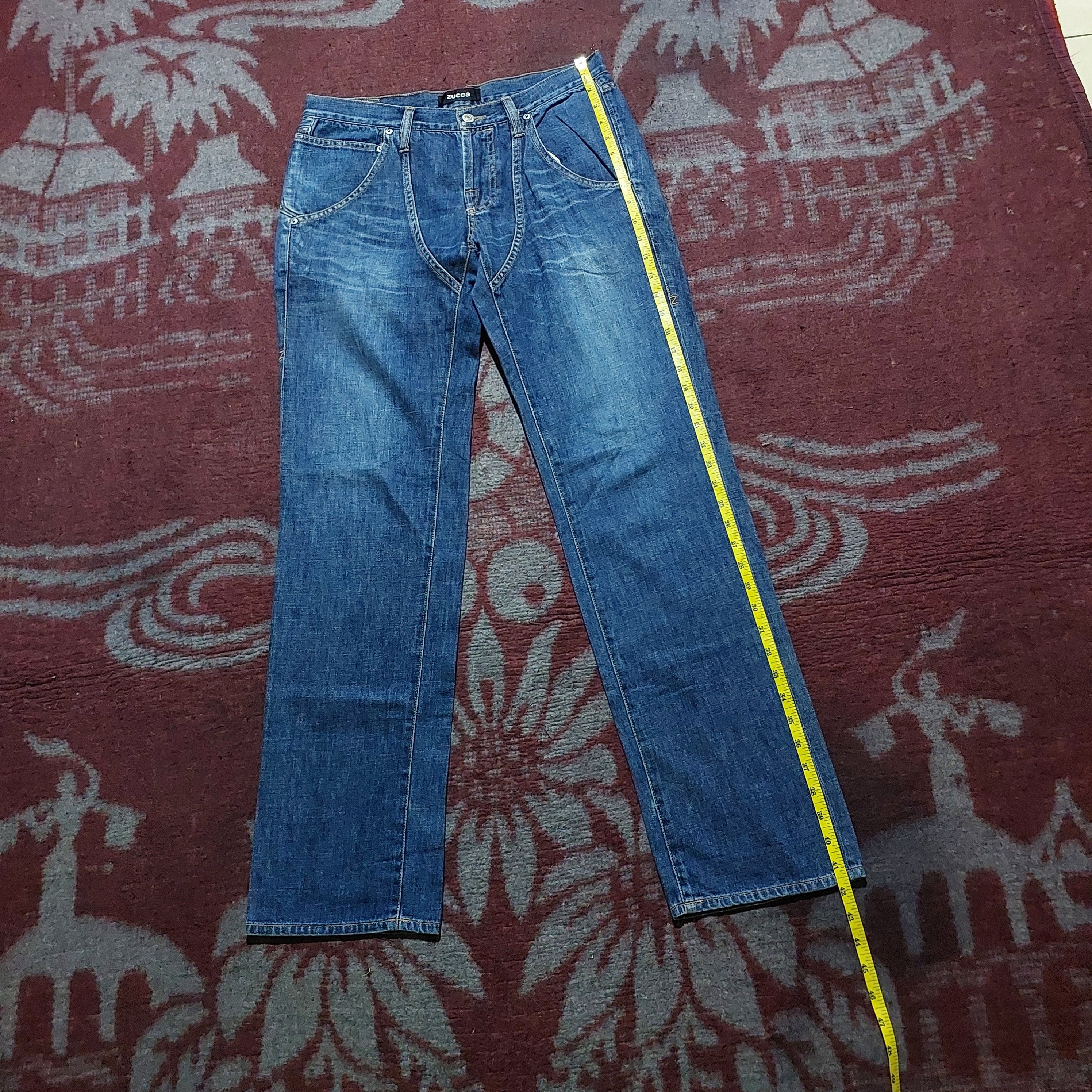 Zucca issey miyake japan blue faded straight jeans