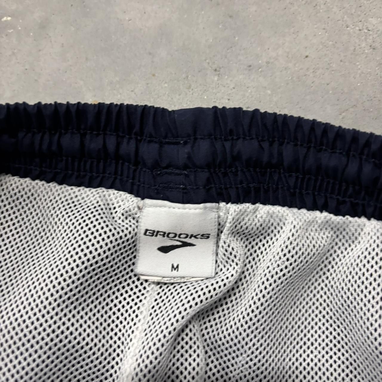 Japanese Brand × Vintage Crazy Vintage Y2K/2000s Baggy Navy Blue Striped Streetwear Skater Nylon Track Pants! Size US 32 / EU 48 - 7 Thumbnail