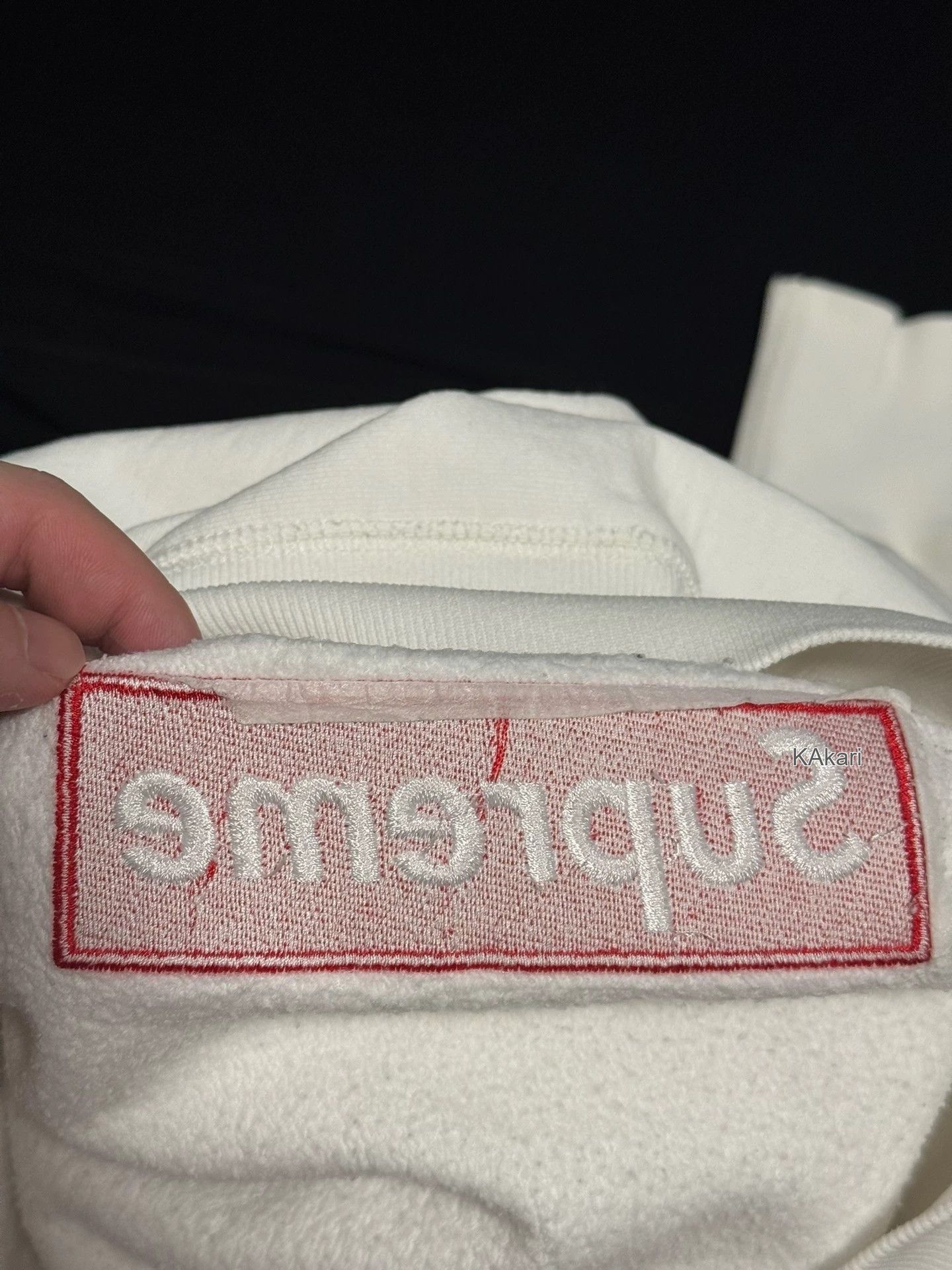 Supreme White Long-Sleeve Crewneck Sweatshirt XL Size US XL / EU 56 / 4 - 6 Thumbnail