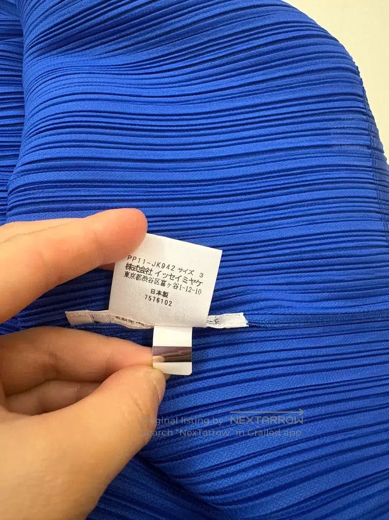 Issey Miyake Issey Miyake Electric Blue Long Sleeve Size L / US 10 / IT 46 - 3 Thumbnail