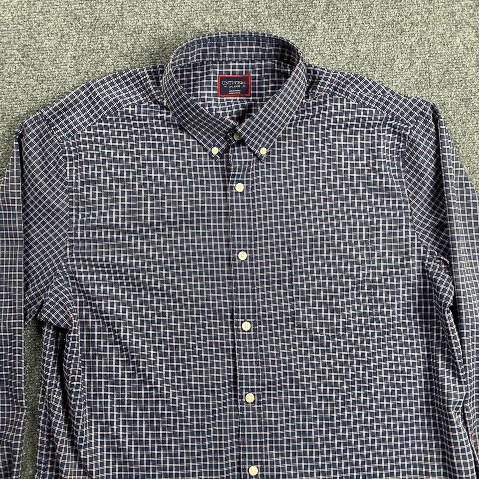 UNTUCKit Untuckit Shirt Men's Tattersall Check Button Down XL Size US XL / EU 56 / 4 - 2 Thumbnail