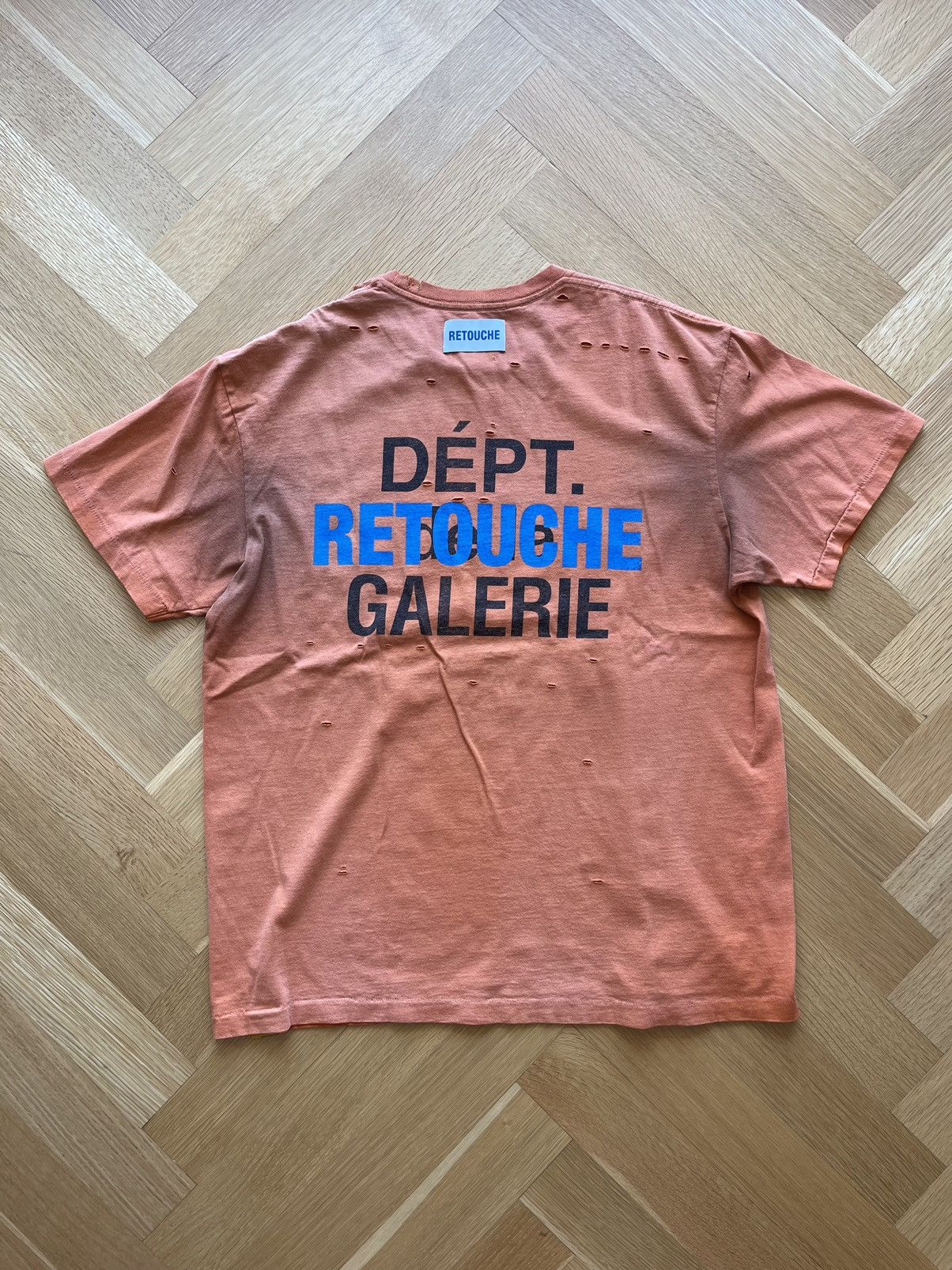 Gallery Dept. Gallery Dept Retouche Orange Distresed Tee Size US L / EU 52-54 / 3 - 2 Thumbnail