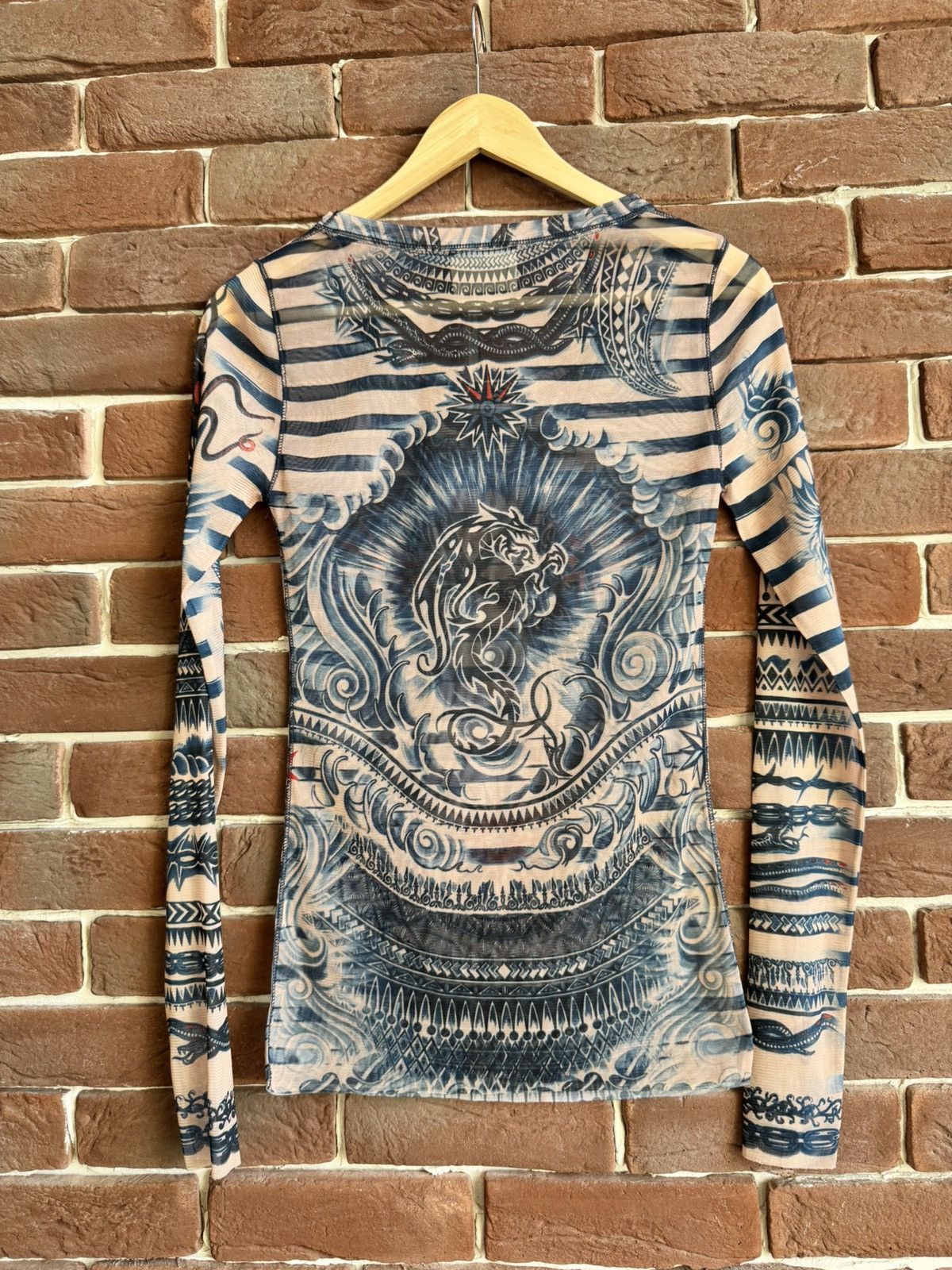 Jean Paul Gaultier Jean Paul Gaultier Tattoo Mesh Top Hyoe Streetwear Hype S Size S / US 4 / IT 40 - 2 Thumbnail