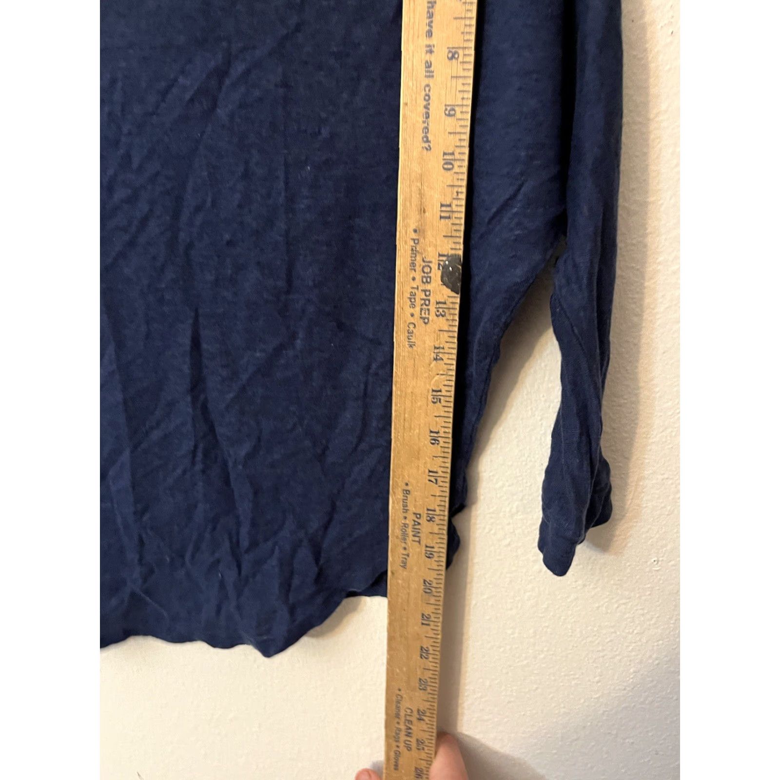 Vintage C&C California Cowl Neck Linen Blouse Women Size Small Navy Blue Size S / US 4 / IT 40 - 4 Thumbnail