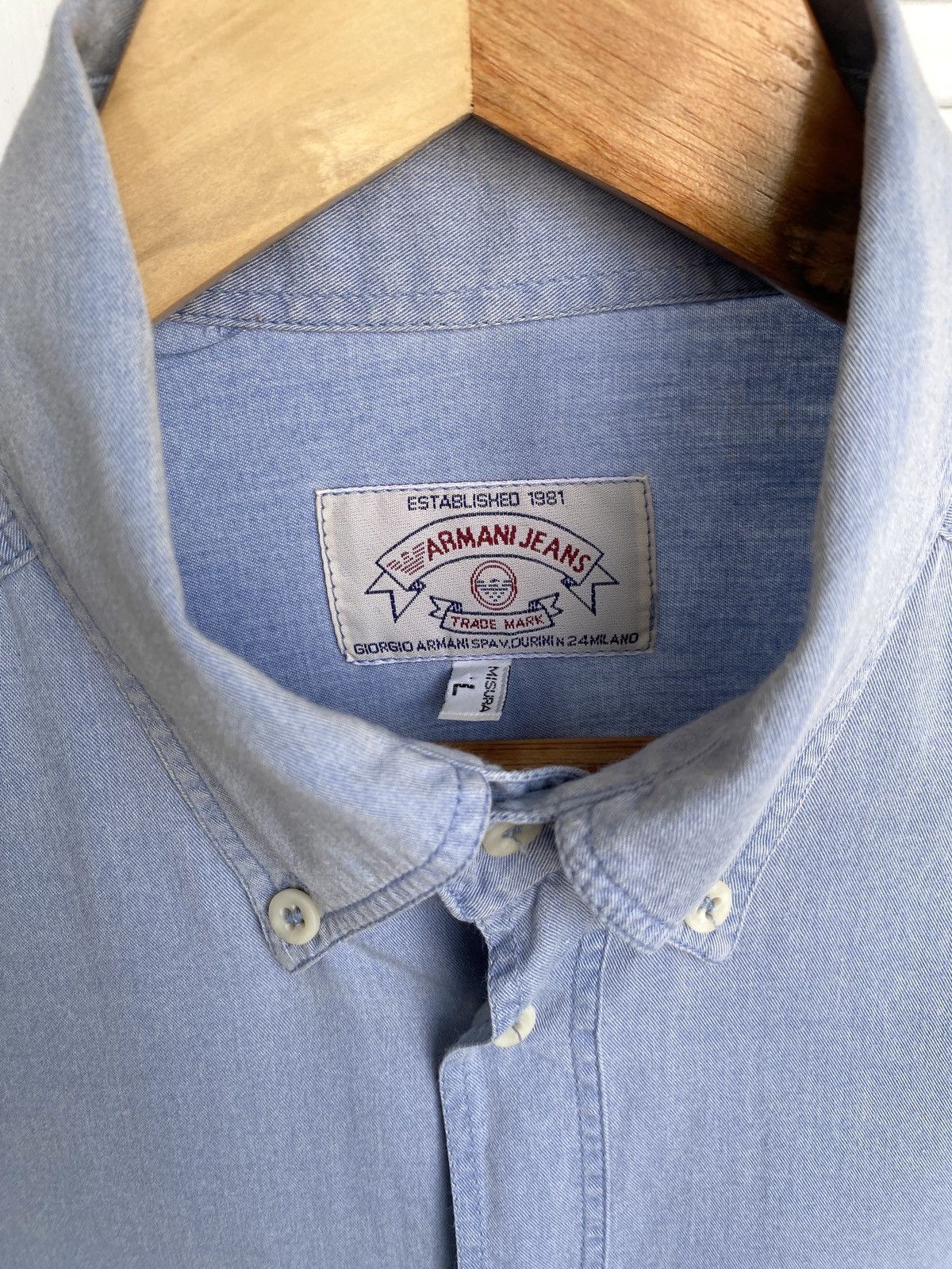 Designer × Giorgio Armani × Vintage Vintage Armani Jeans Italy Button Up Shirt Archive Size US L / EU 52-54 / 3 - 9 Thumbnail