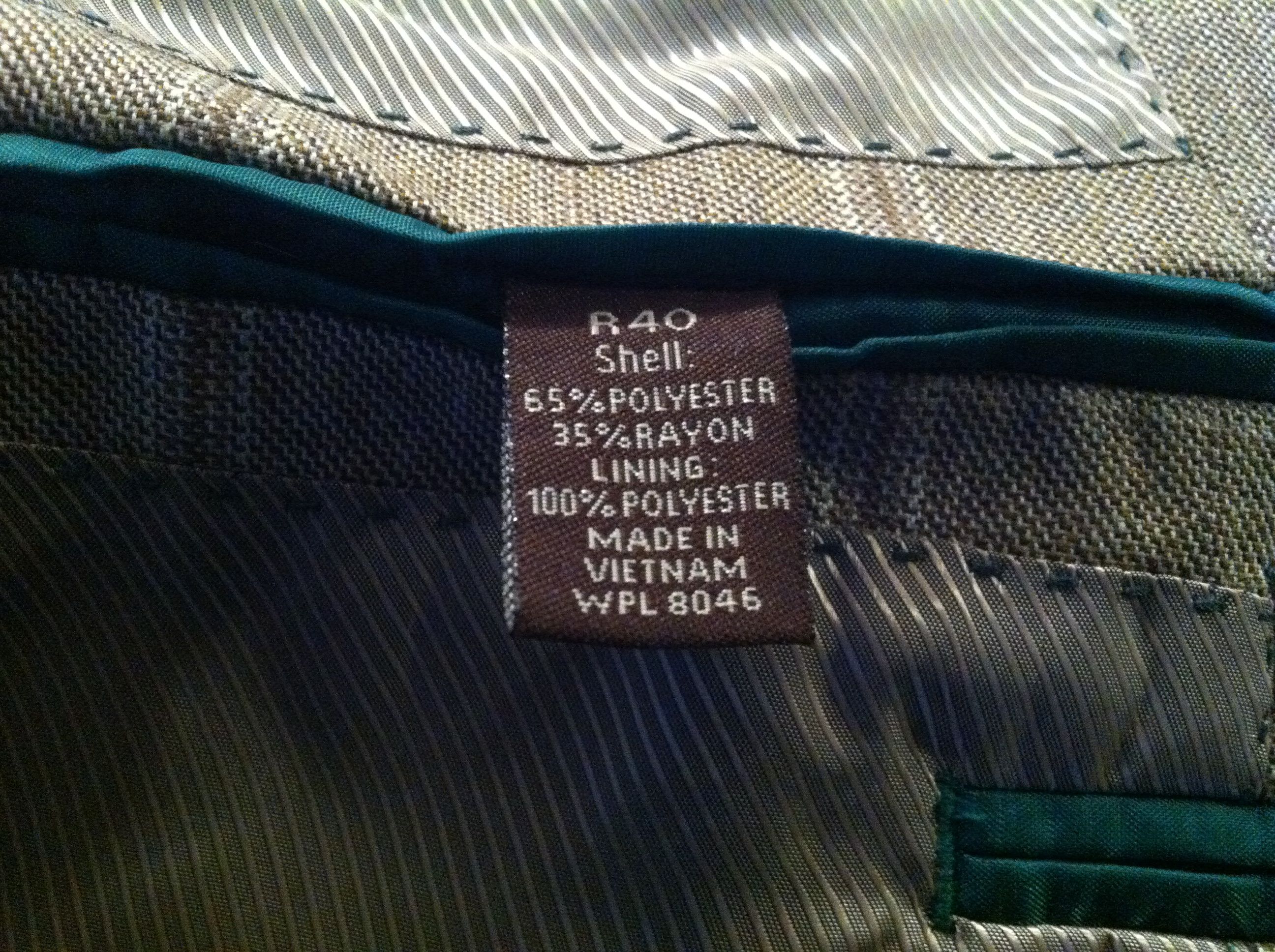 Tasso Elba TASSO ELBA MENS NEW 65%POLYESTER 35%RAYON SPORT JACKET 40R Size 40R - 7 Thumbnail
