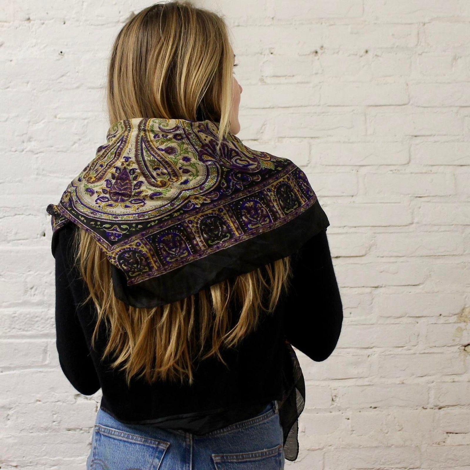 Other Vintage Paisley Silk Scarf Size ONE SIZE - 4 Thumbnail