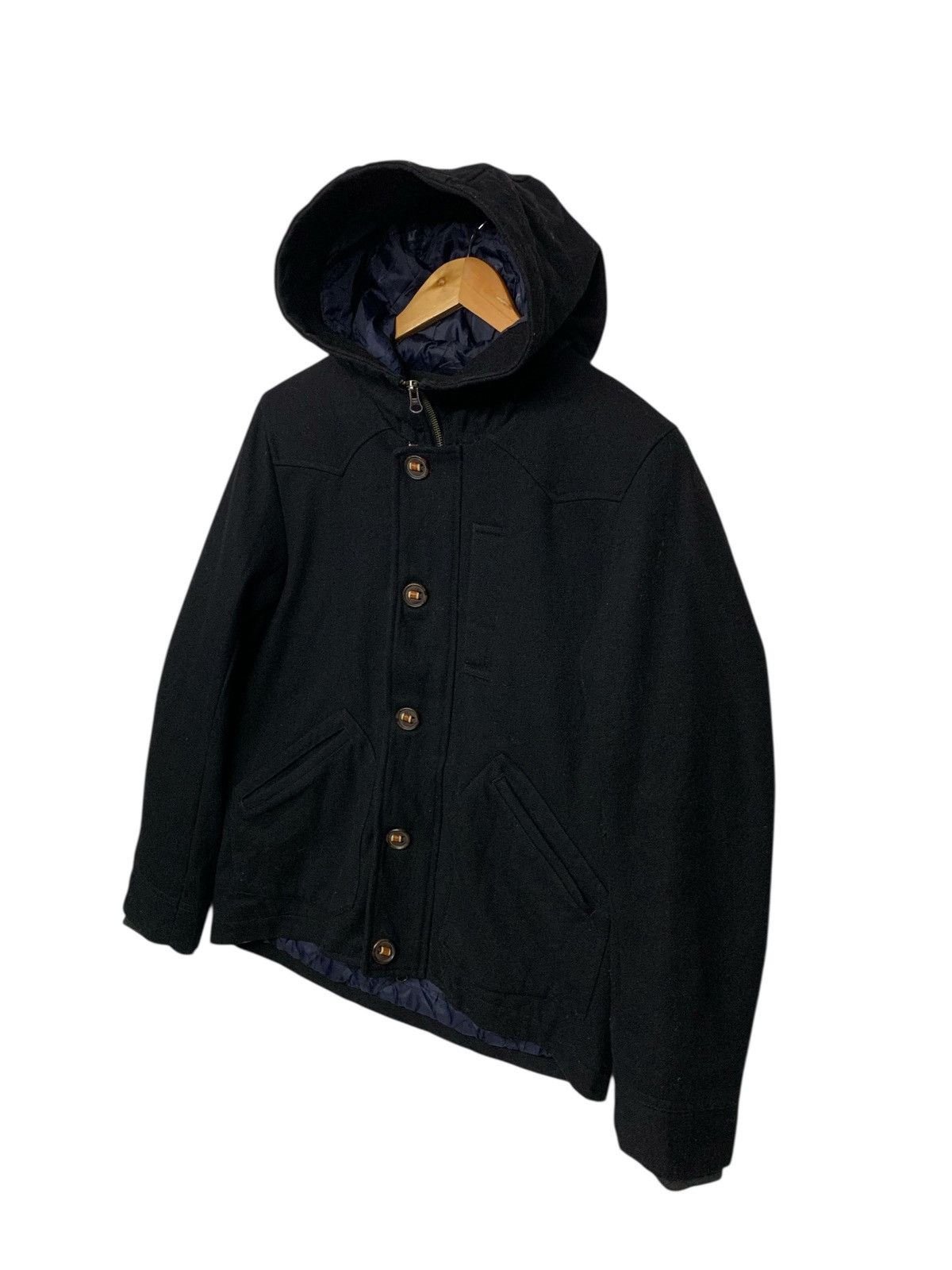 Designer × Japanese Brand Rare GRN Tokyo Clothing Wool Zipper Down Jacket Hoodie Size US M / EU 48-50 / 2 - 2 Thumbnail