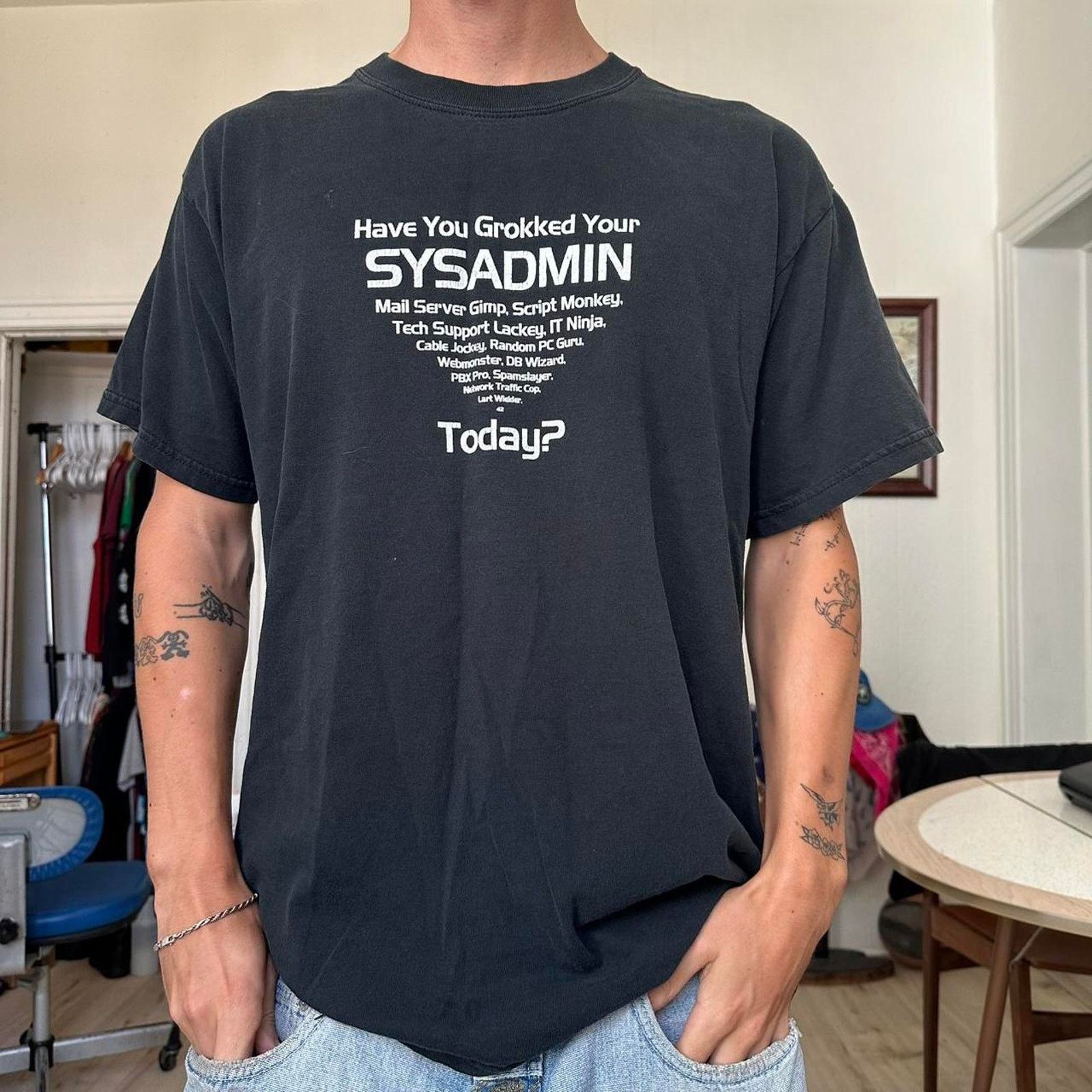 Vintage Vintage 00s Sysadmin IT Nerd Computer Geek Graphic Tee Size US L / EU 52-54 / 3 - 2 Thumbnail