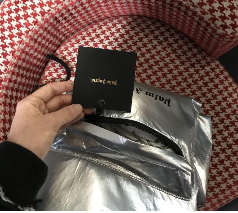 Palm Angels Palm Angels Silver Backpack w/ sensor tag clip Logo Size ONE SIZE - 6 Thumbnail