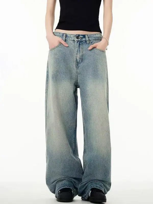 Japanese Brand VIBE Vintage men's loose baggy wide-leg cleanfit jeans Size US 32 / EU 48 - 6 Thumbnail