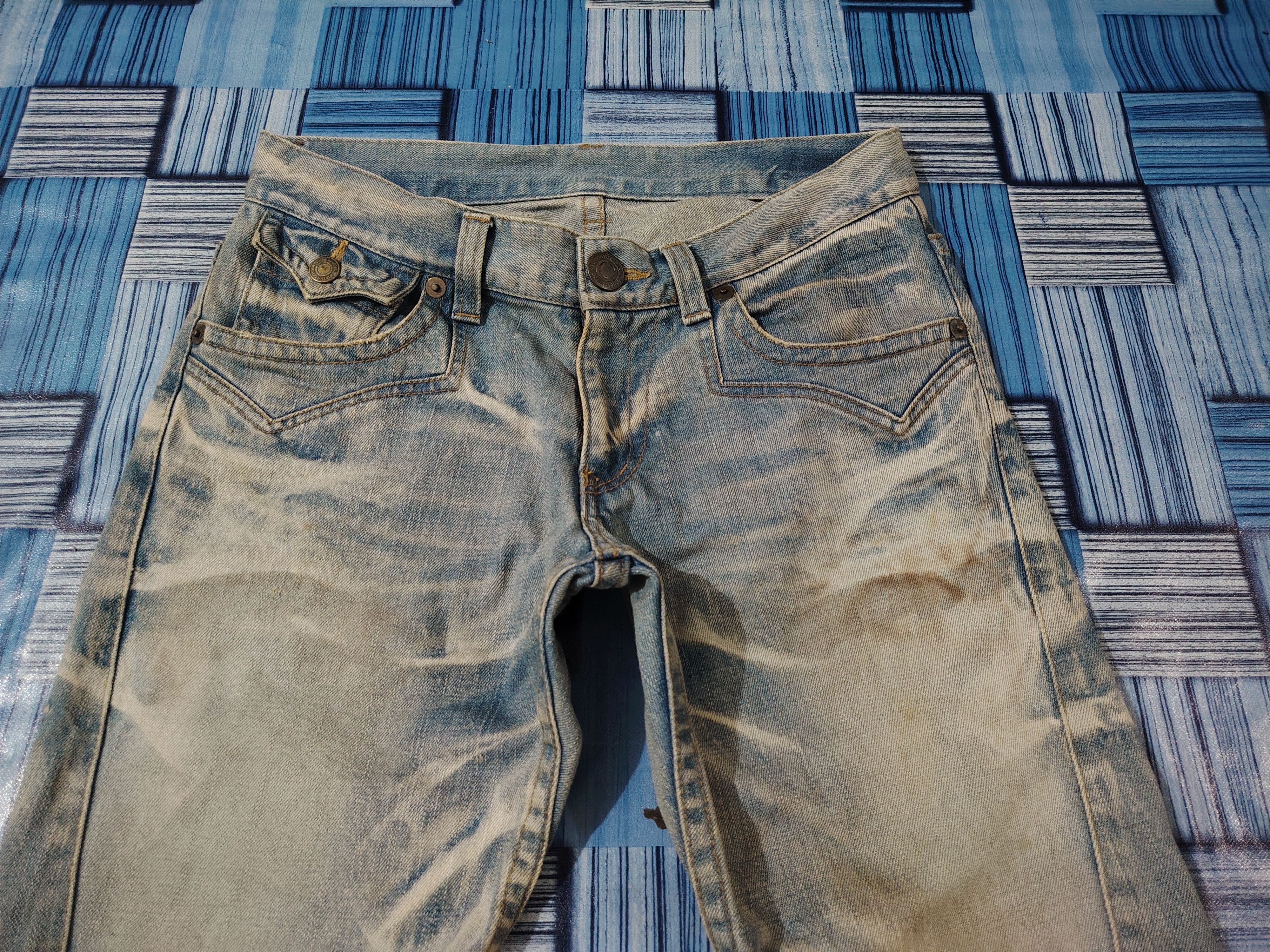 Japanese Brand Rattle Trap Japanese Distressed Denim Flared Jeans Size US 31 - 5 Thumbnail