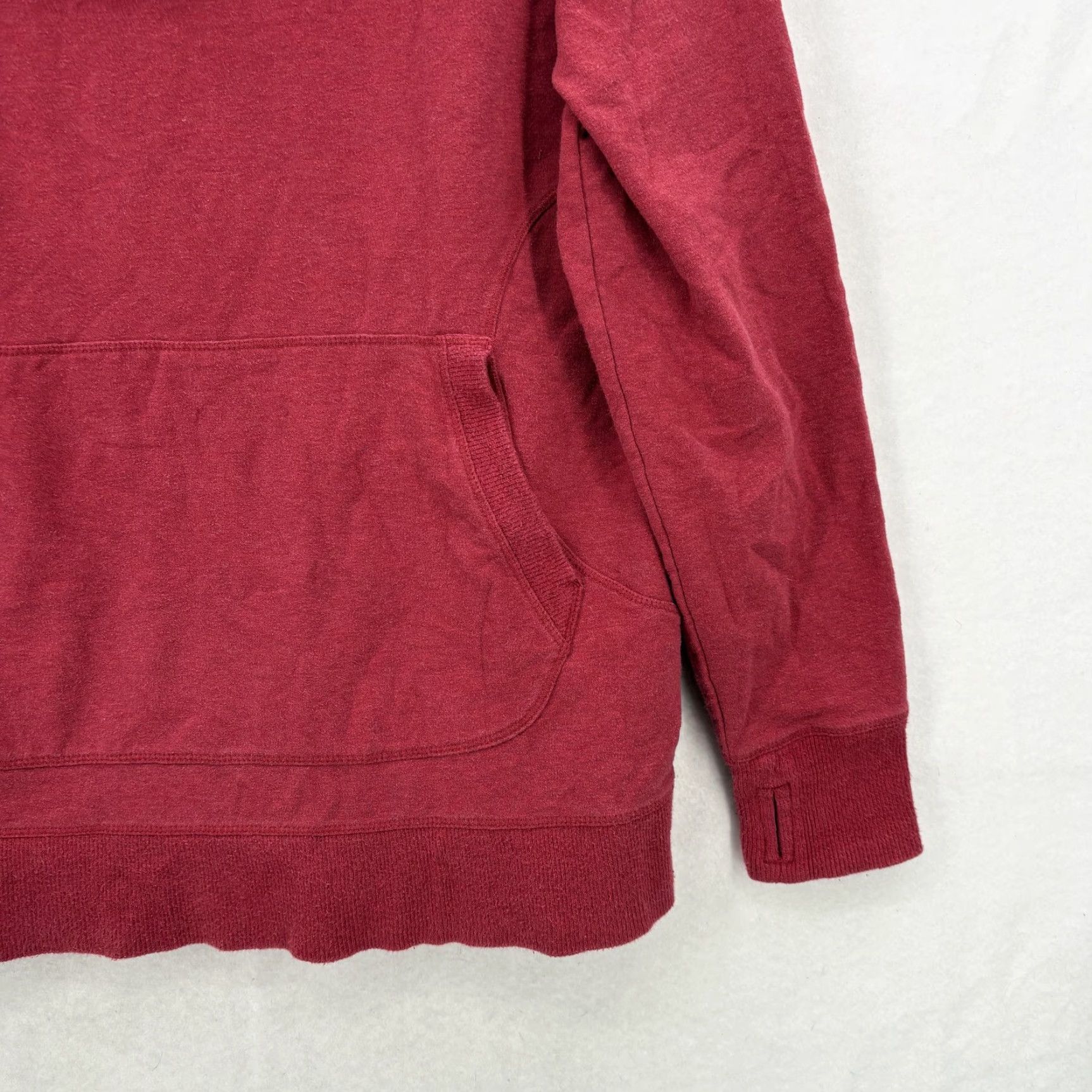 Vintage L.L.Bean Cozy Pullover Womens XL Red Cowl Neck Kangaroo Pocket Stretch Sweatshirt Casual Knit Size XL / US 12-14 / IT 48-50 - 3 Thumbnail