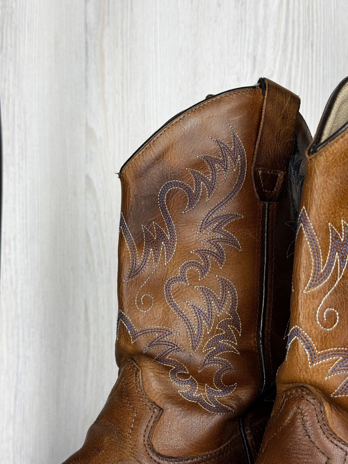 Cowboy Equipment Tin Star Boots Cowboy Western Texas Leather shoes size 6.5D Size US 6.5 / EU 39-40 - 9 Thumbnail
