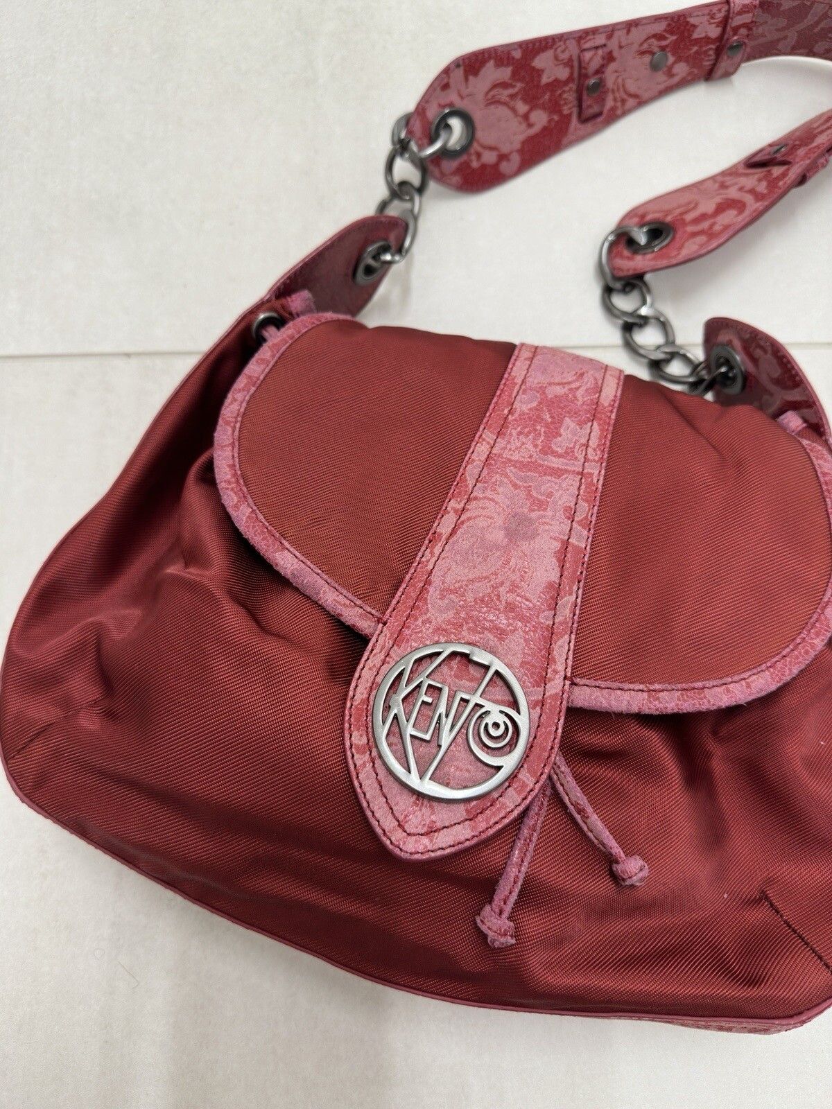 Kenzo DDP Rare Kenzo Vintahe Messenger Red Nylon Crossbody Bag Size ONE SIZE - 4 Thumbnail