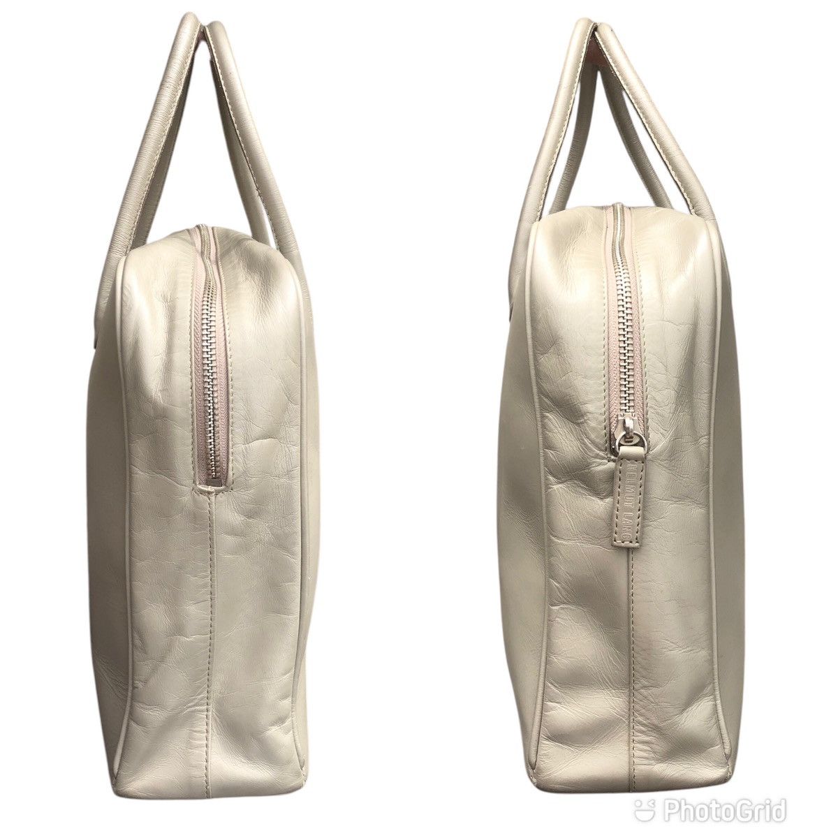 Helmut Lang 🔥Vintage HELMUT LANG Square Cream Archive Designer Tote Bag Size ONE SIZE - 12 Thumbnail