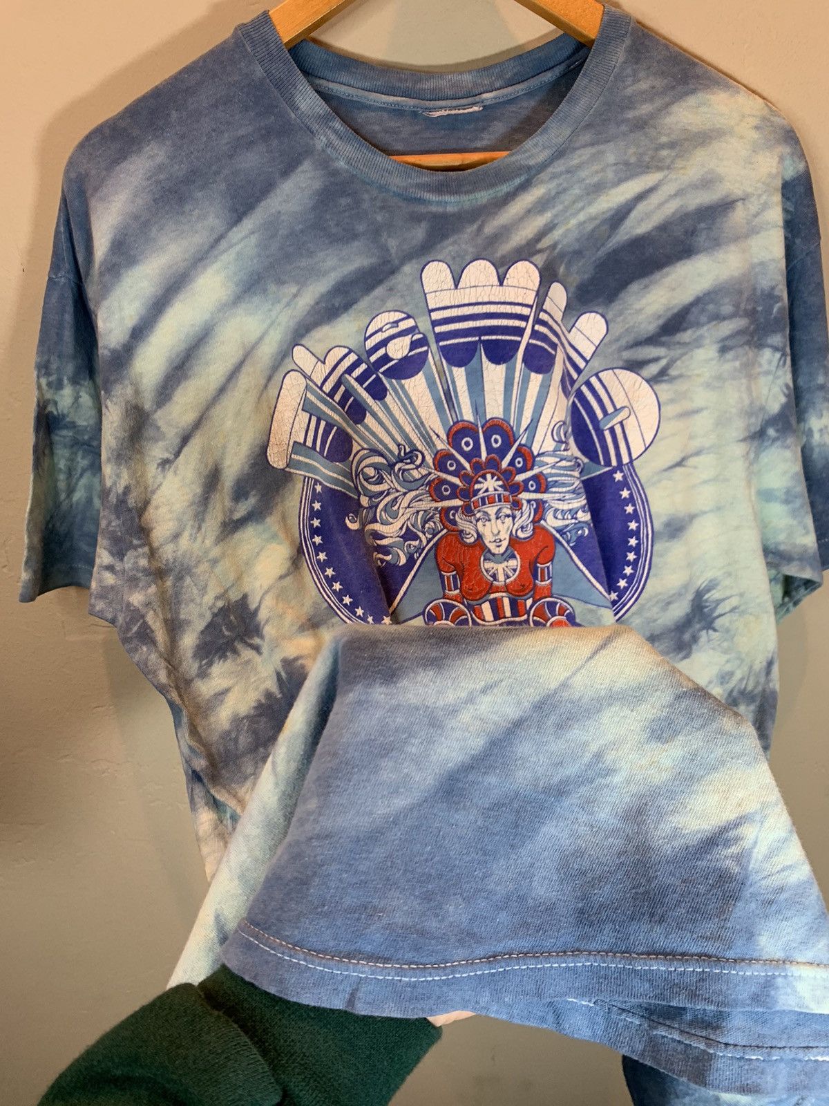 Band Tees × Vintage *RARE* Vintage 80s The Who Tommy Single Stitch Tie-Dye Shirt Size US L / EU 52-54 / 3 - 4 Thumbnail