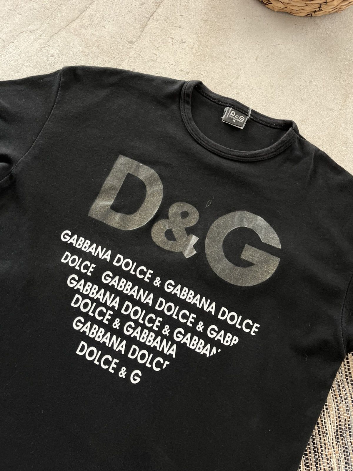 Dolce & Gabbana Vintage Dolce Gabbana style Slim Black Tshirt Big logo Y2K Size US L / EU 52-54 / 3 - 7 Thumbnail