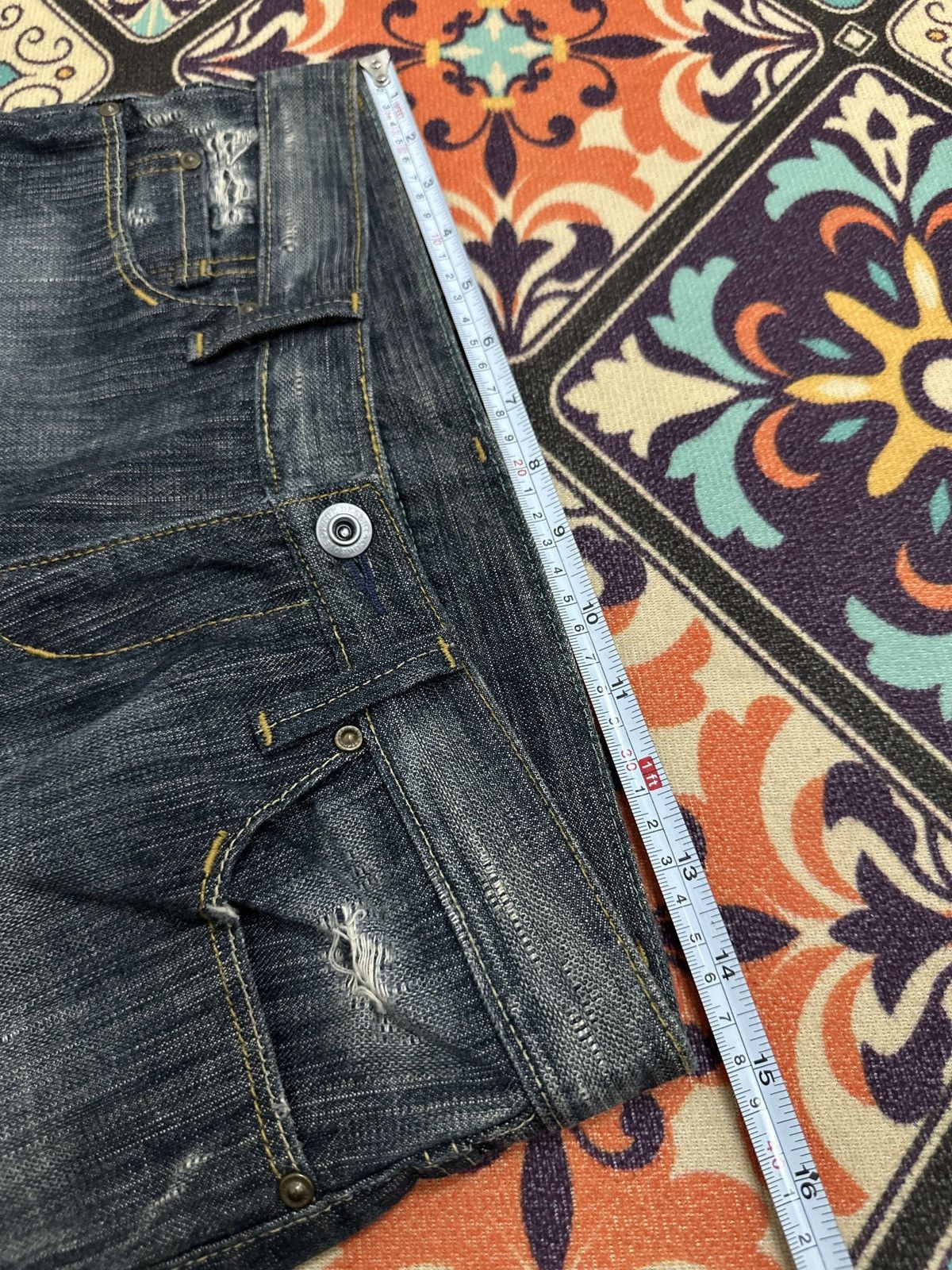 Tornado Mart Cowboys of The Dessert Distressed Long Flare Denim Size US 29 - 7 Thumbnail