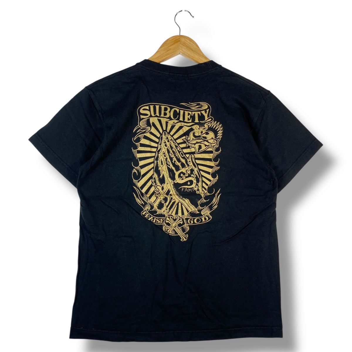 Japanese Streetwear SUBCIETY Praise God Graphic Tee Shirt
