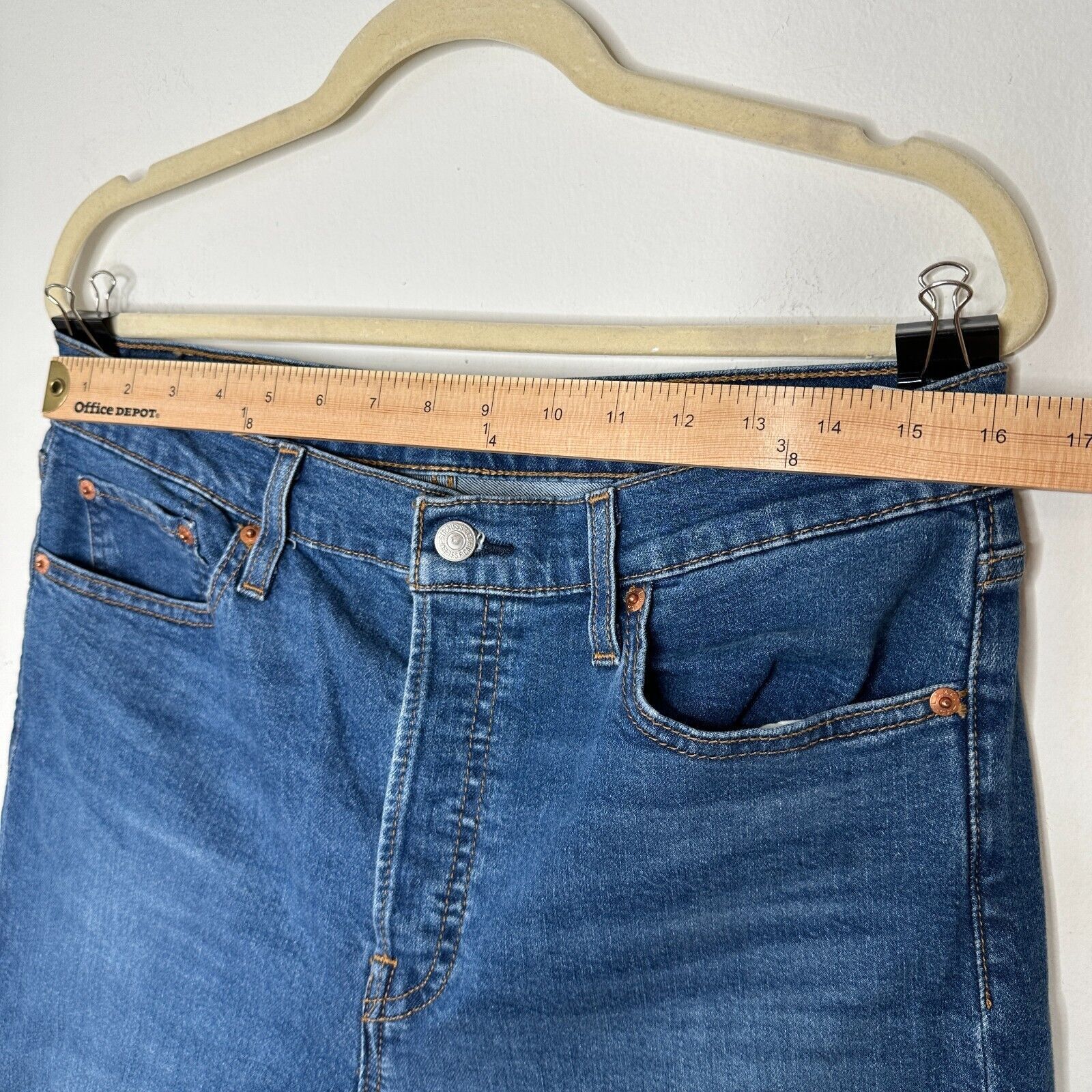 Levi's Levi's Medium Wash Wedgie Skinny High Rise Button Jean 32 Size 32" / US 10 / IT 46 - 12 Thumbnail