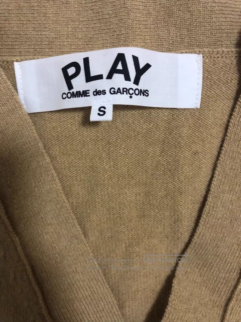 Comme des Garcons Comme Des Garcons Khaki V-neck cardigan Size S / US 4 / IT 40 - 2 Thumbnail