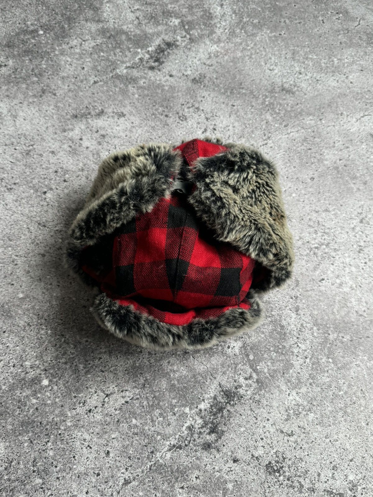Japanese Brand Vintage Y2K fleece checkered hat Japanese style Size ONE SIZE - 13 Thumbnail