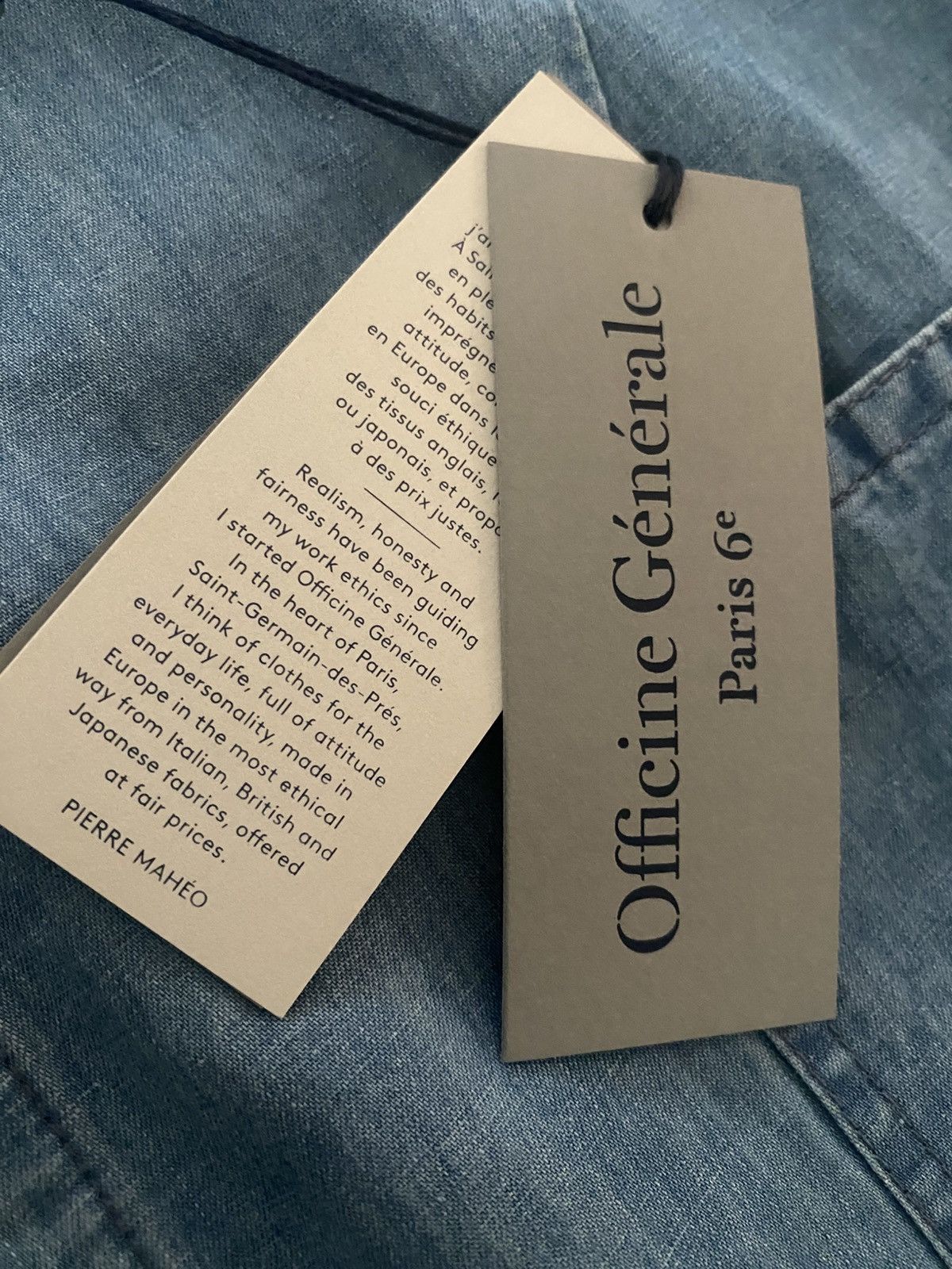 Officine Generale Officine Generale Indigo Jacket BNWT Size US S / EU 44-46 / 1 - 7 Thumbnail