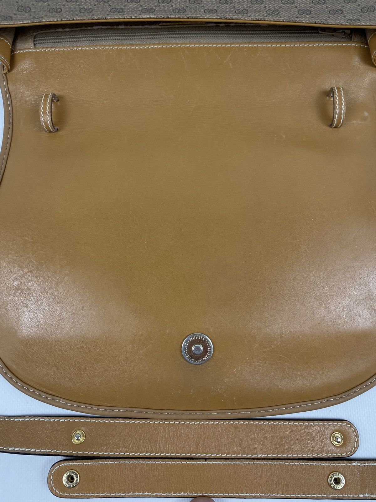 Designer × Gucci × Paolo Gucci RARE VTG 60's Supreme GG Monogram Guccissima Leather Cross-body Shoulder Bag Size ONE SIZE - 16 Thumbnail