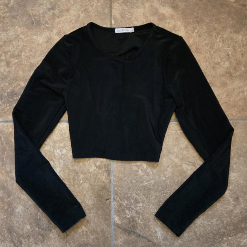 Designer Black Cropped H&H Dressy Long Sleeve Size XS / US 0-2 / IT 36-38 - 1 Thumbnail