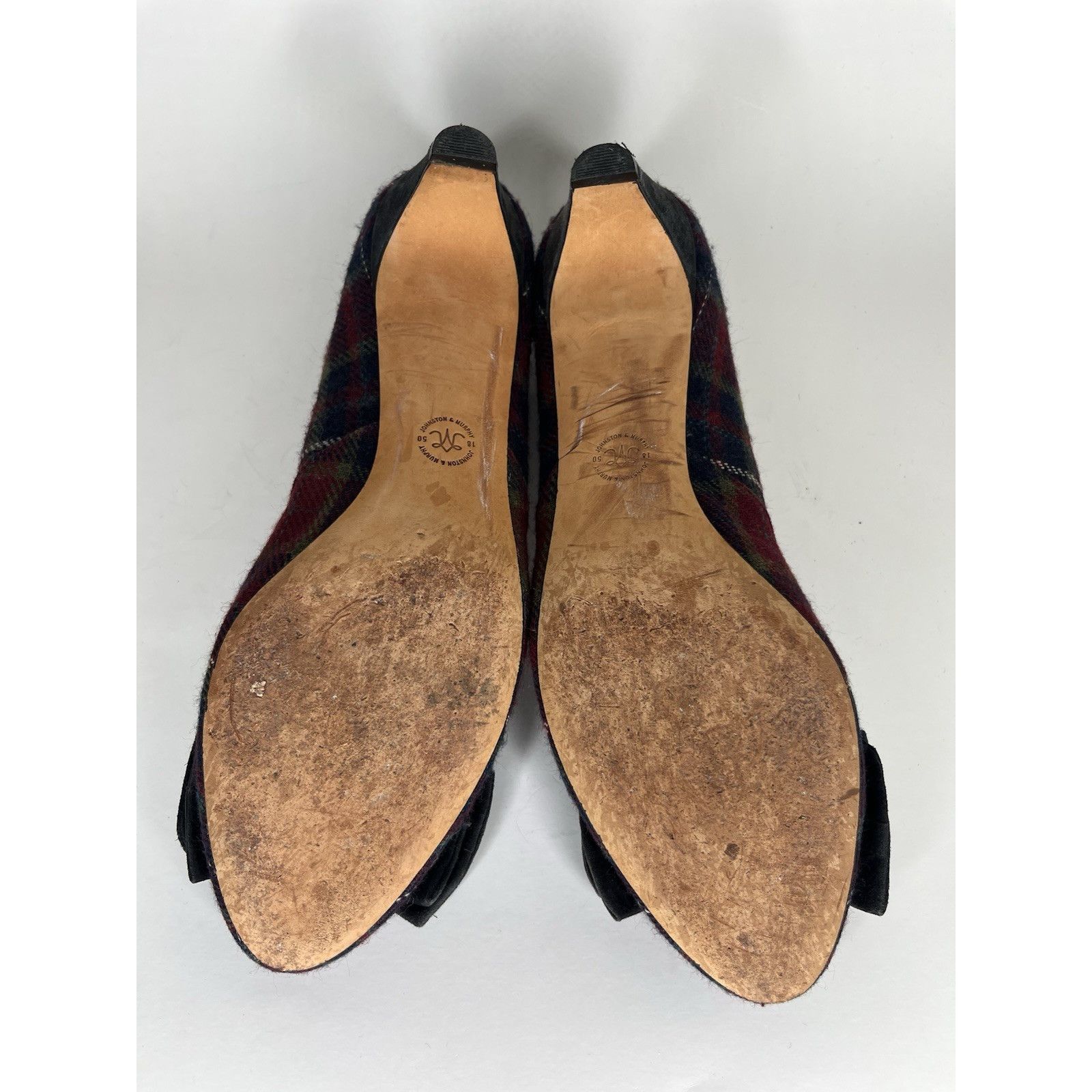 Johnston & Murphy Johnston & Murphy Red Plaid Blue Bow Round Toe Pumps Heels W Size US 10 / IT 40 - 9 Thumbnail