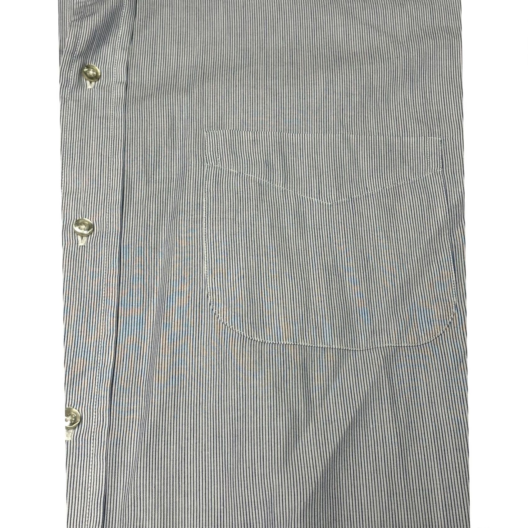 Brooks Brothers Brooks Brothers Makers Dress Shirt Blue White Striped 100% Cotton 17 Pit to Pit 26" Long Sleeve Mens Size 46R - 2 Thumbnail