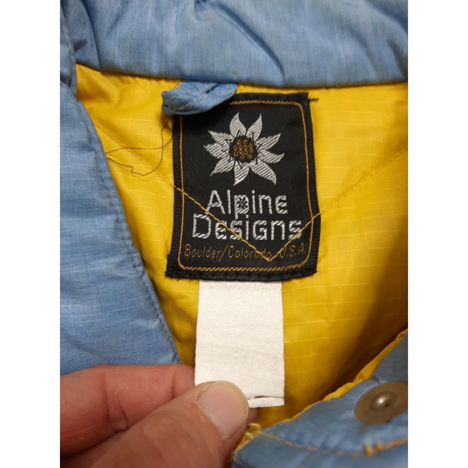 Vintage VINTAGE Alpine Design Blue Ski Jacket Down Winter Coat Quilted Puffer 70s 80s Size L / US 10 / IT 46 - 2 Thumbnail