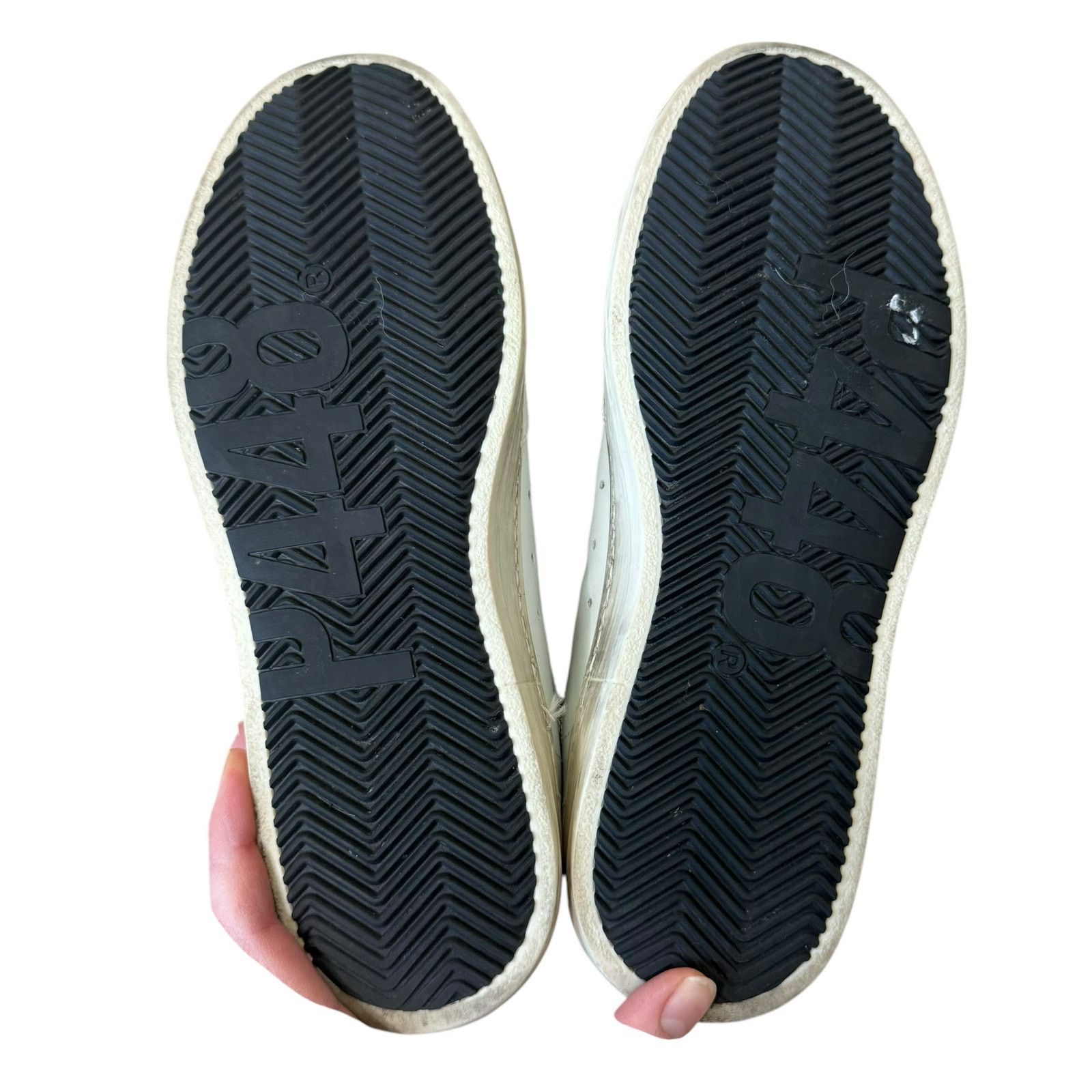 P448 P448 John Low Top Metallic Snakeskin Sneaker Size 39 White Size US 9 / IT 39 - 3 Thumbnail
