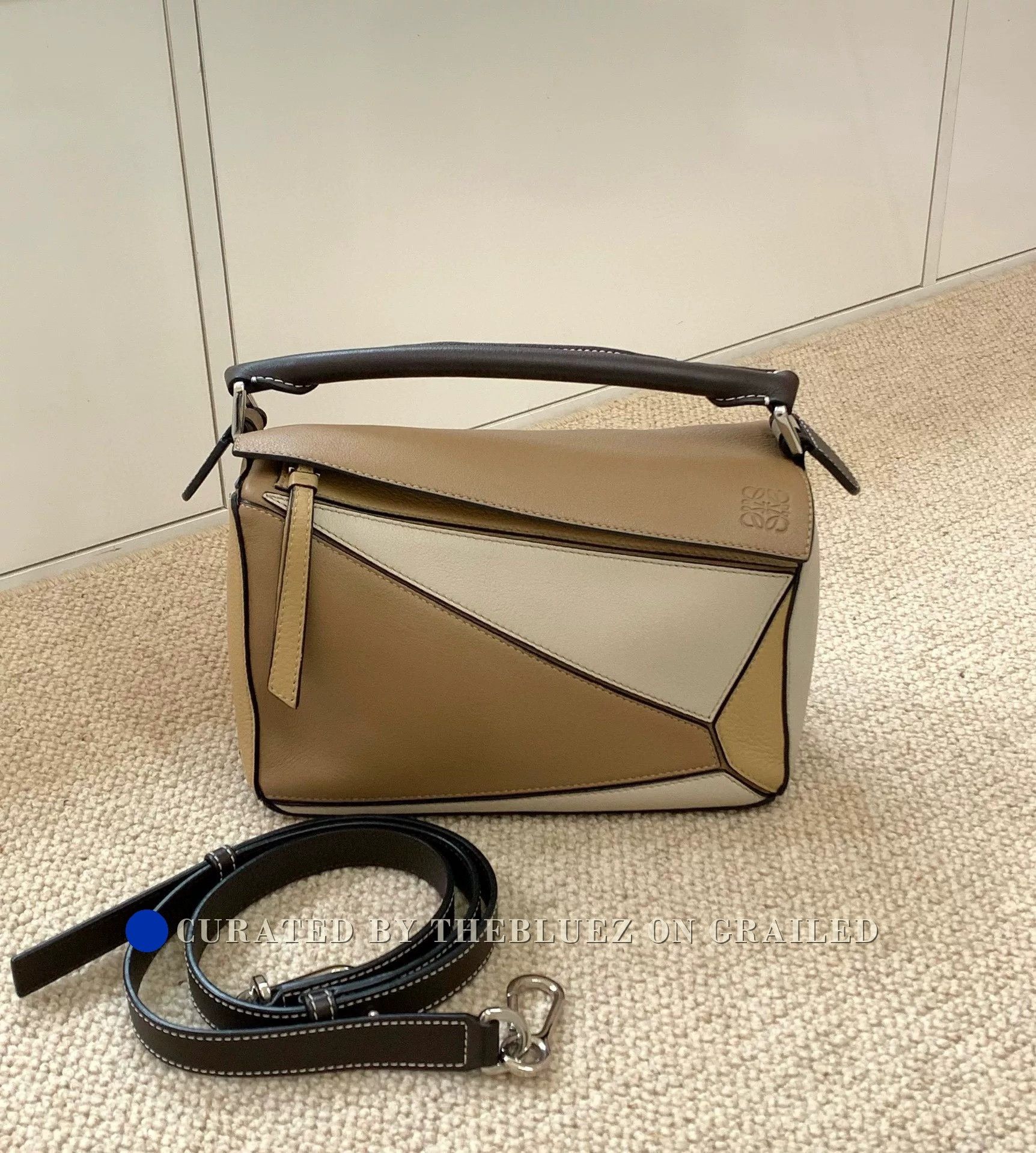Loewe Loewe Puzzle Medium Leather Handbag Size ONE SIZE - 1 Thumbnail