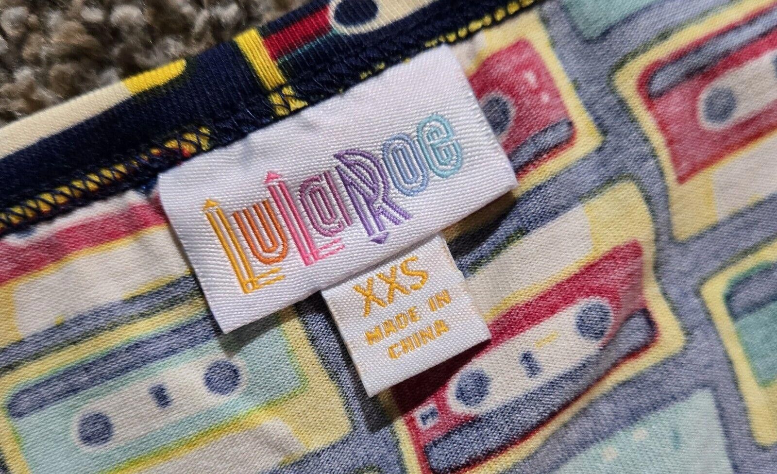Designer New LulaRoe Nicole Dress Size XXS Fit Flare CASSETTE TAPE Size XXS / US 00 / IT 34 - 5 Thumbnail