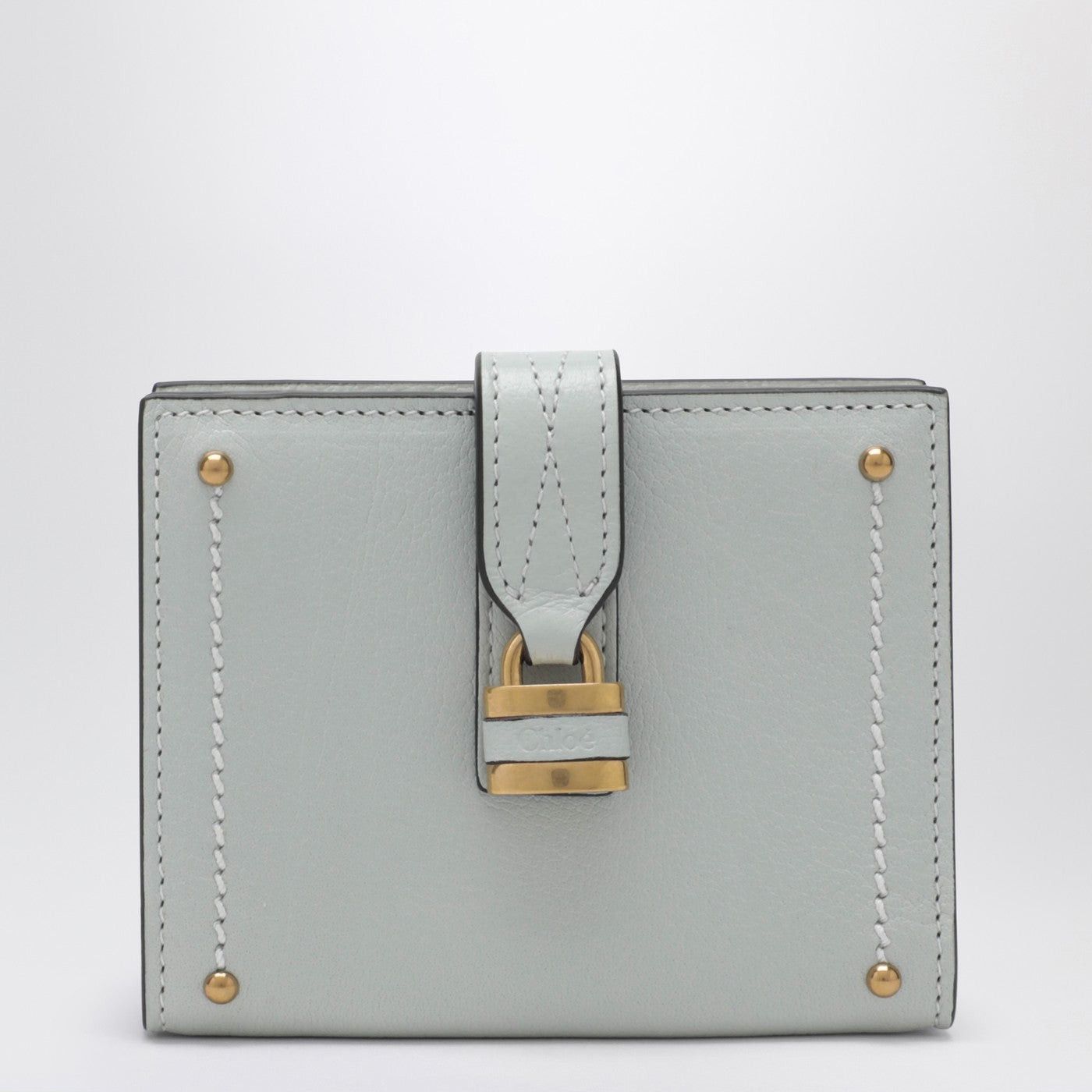 Chloe Chloe Paddington Square Wallet In Aqua Blue Leather Size ONE SIZE - 1 Thumbnail