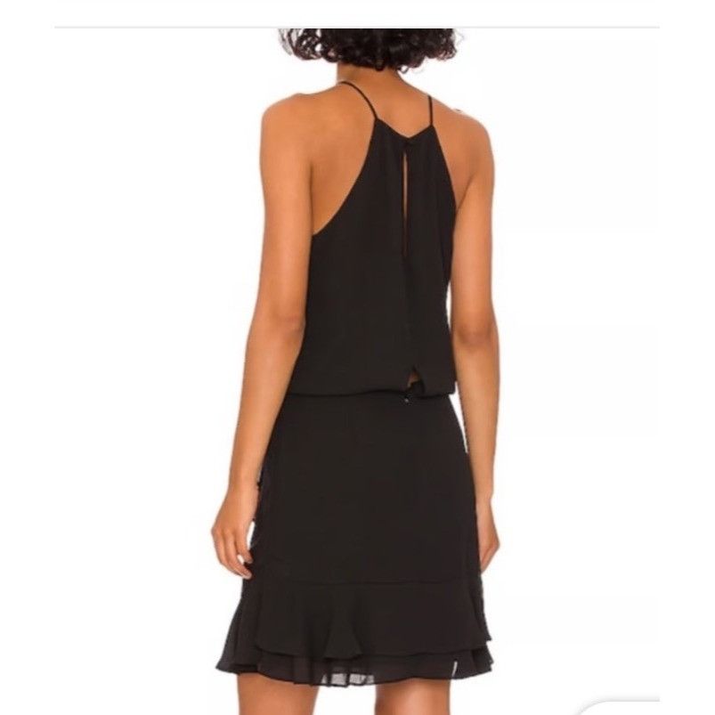 Krisa Asymmetrical Ruffle Halter Black KRISA NWT Size XS Retai Size XS / US 0-2 / IT 36-38 - 5 Thumbnail