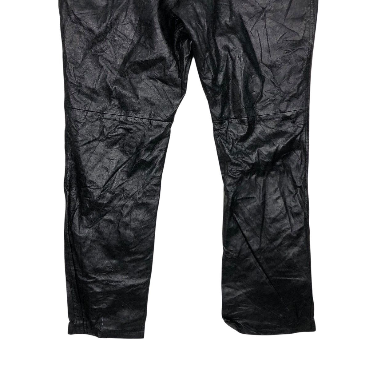 Japanese Brand 📌Vintage Biker Casual Leather Pants Fun Lemo Issey Miyake Size US 38 / EU 54 - 12 Thumbnail