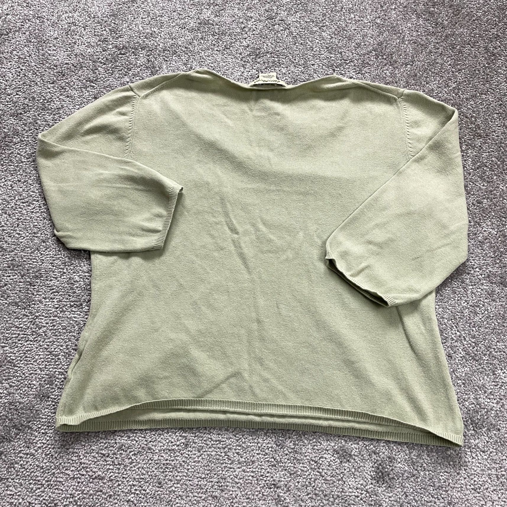 Eddie Bauer Eddie Bauer Women's Blouse Large Beige V-Neck 3/4 Sleeve Cotton Casual Top Size L / US 10 / IT 46 - 2 Thumbnail