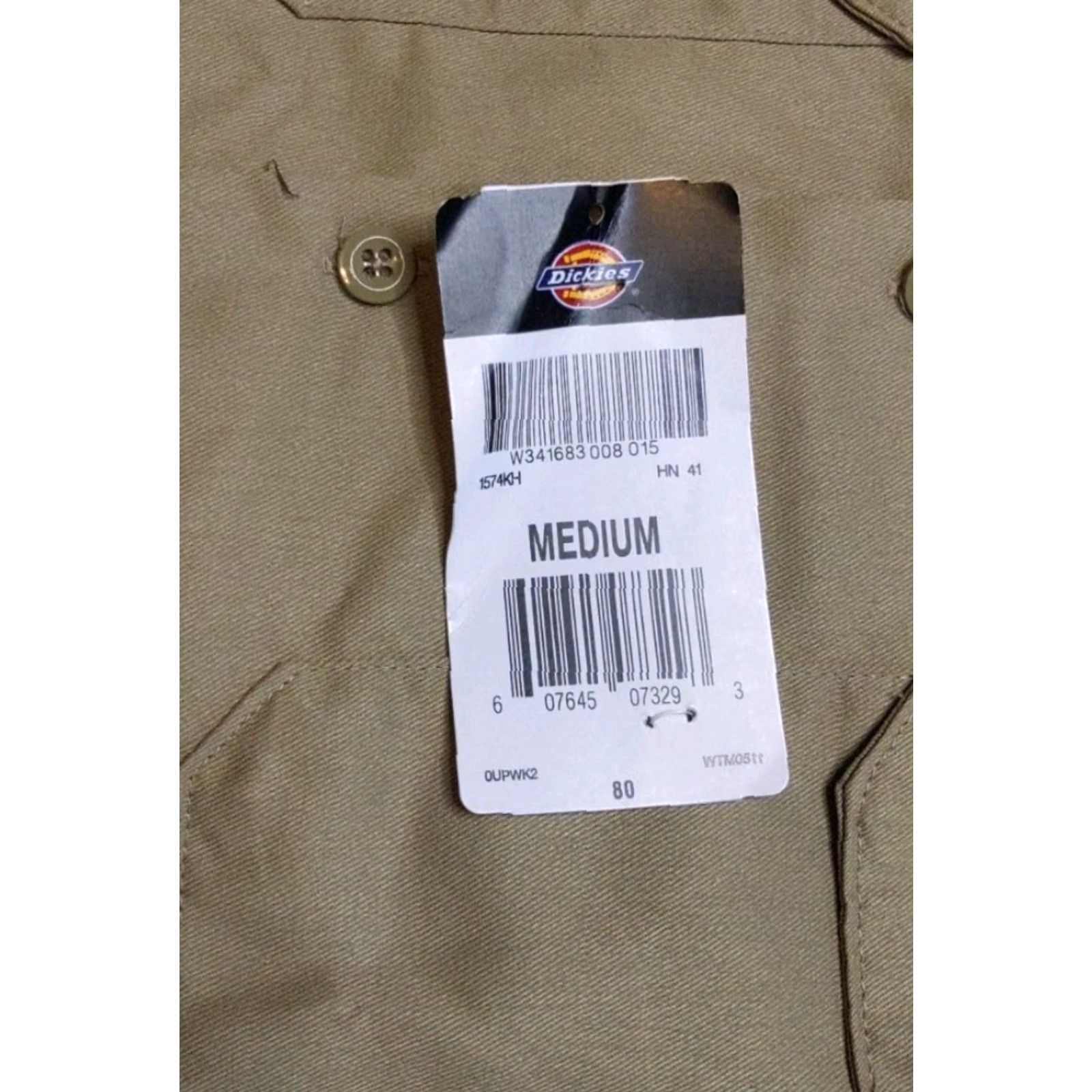Dickies Dickies Shirt Mens Short Sleeve Button-Up 2XL Khaki Beige Jim Beam Honey NWT Vintage Size US XXL / EU 58 / 5 - 7 Thumbnail