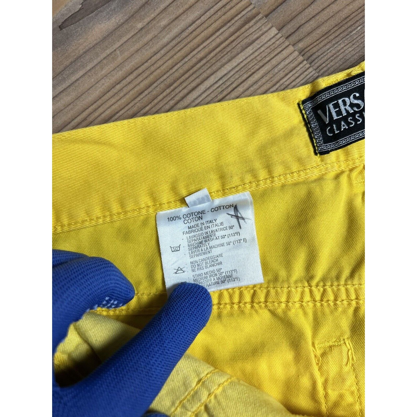 Versace RARE! Versace V2 Classic Men`s Yellow Denim Straight Pants S Size US 33 - 16 Thumbnail