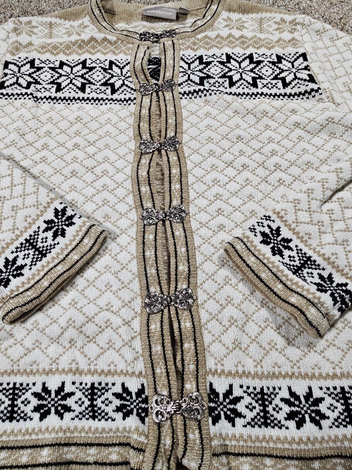 Croft & Barrow Croft Barrow Fair Isle Clasps Acrylic Sweater Cardigan M Size M / US 6-8 / IT 42-44 - 2 Thumbnail
