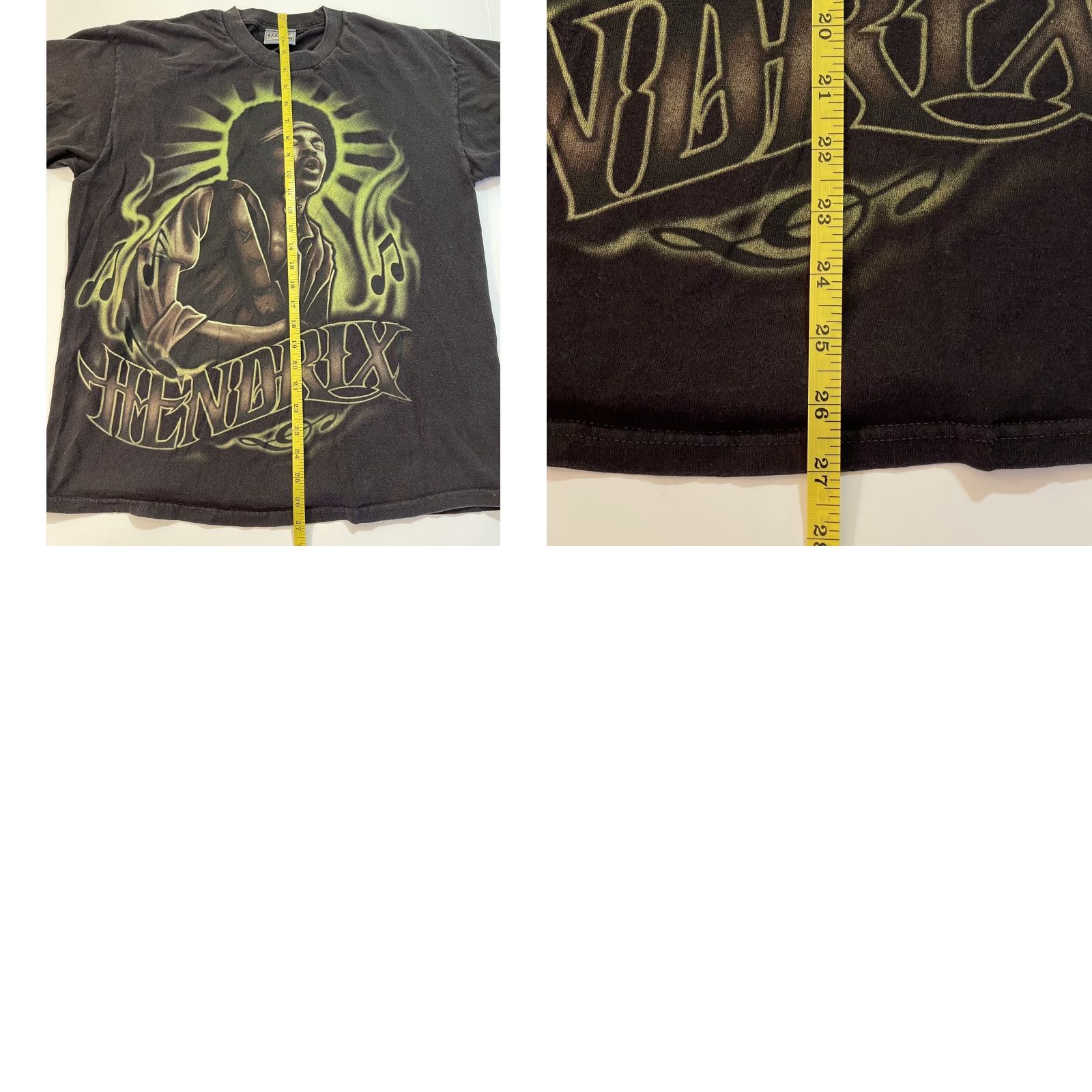 Vintage VINTAGE Jimi Hendrix T-Shirt Sz L Black All Over Graphic Print 90s Y2K Mens Size US L / EU 52-54 / 3 - 8 Thumbnail