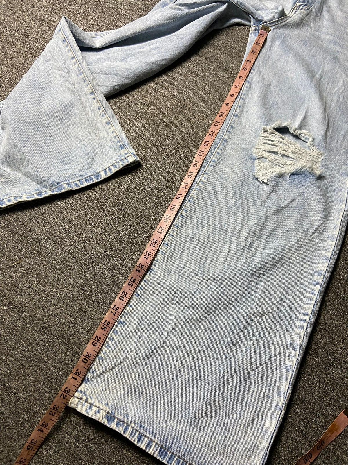 Shein SHEIN Baggy Cut Ripped Denim Jeans (162) Size US 30 / EU 46 - 6 Thumbnail