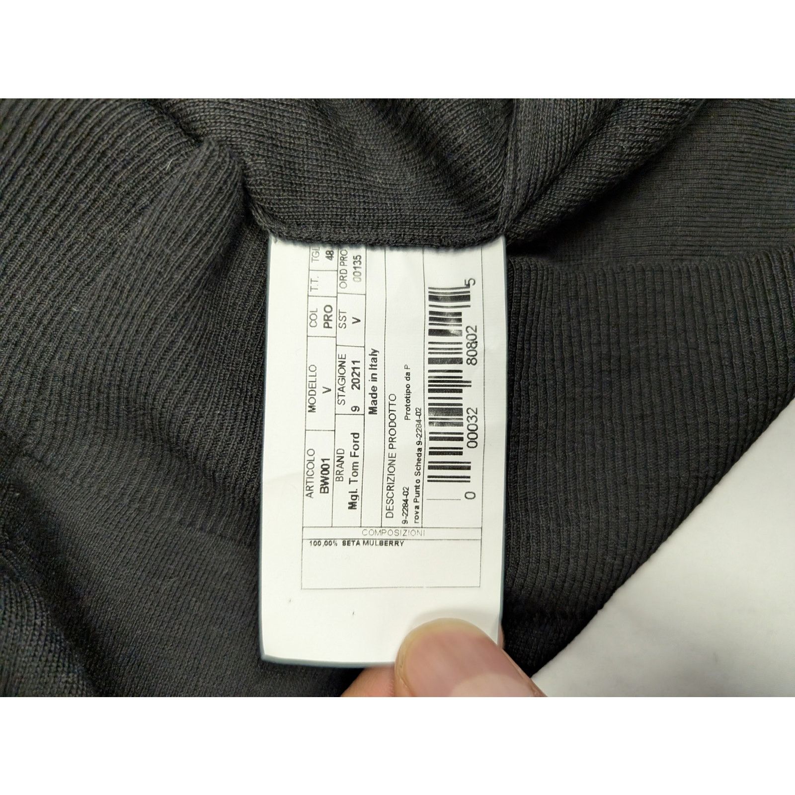 Tom Ford o1rshd1 V-Neck Sweatshirt Sweater in Black Size US M / EU 48-50 / 2 - 13 Thumbnail