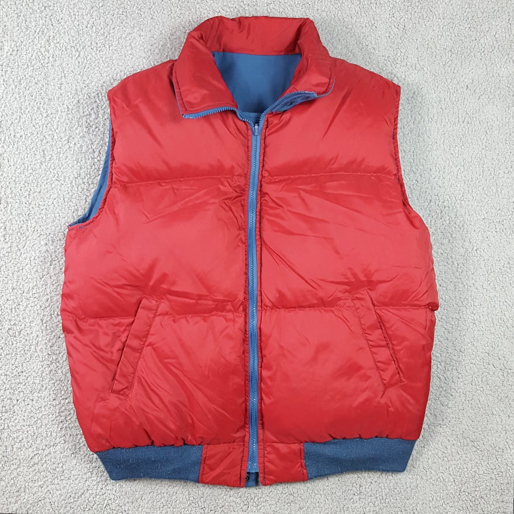 Etro VINTAGE Outdoor Exchange Vest MENS Puffer Zip 70s 80s Reversible Down Blue Autumn Winter Ski Outdoor Size US L / EU 52-54 / 3 - 6 Thumbnail