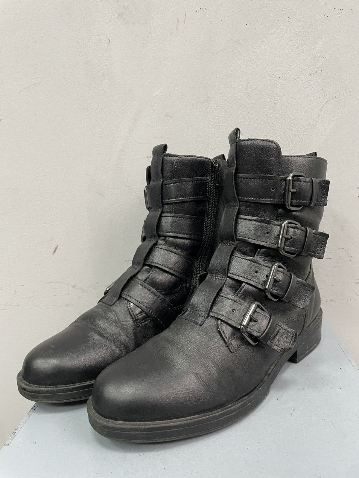 ASH Guidi style leather straps hype boots avant garde 90s Size US 7.5 / EU 40-41 - 5 Thumbnail