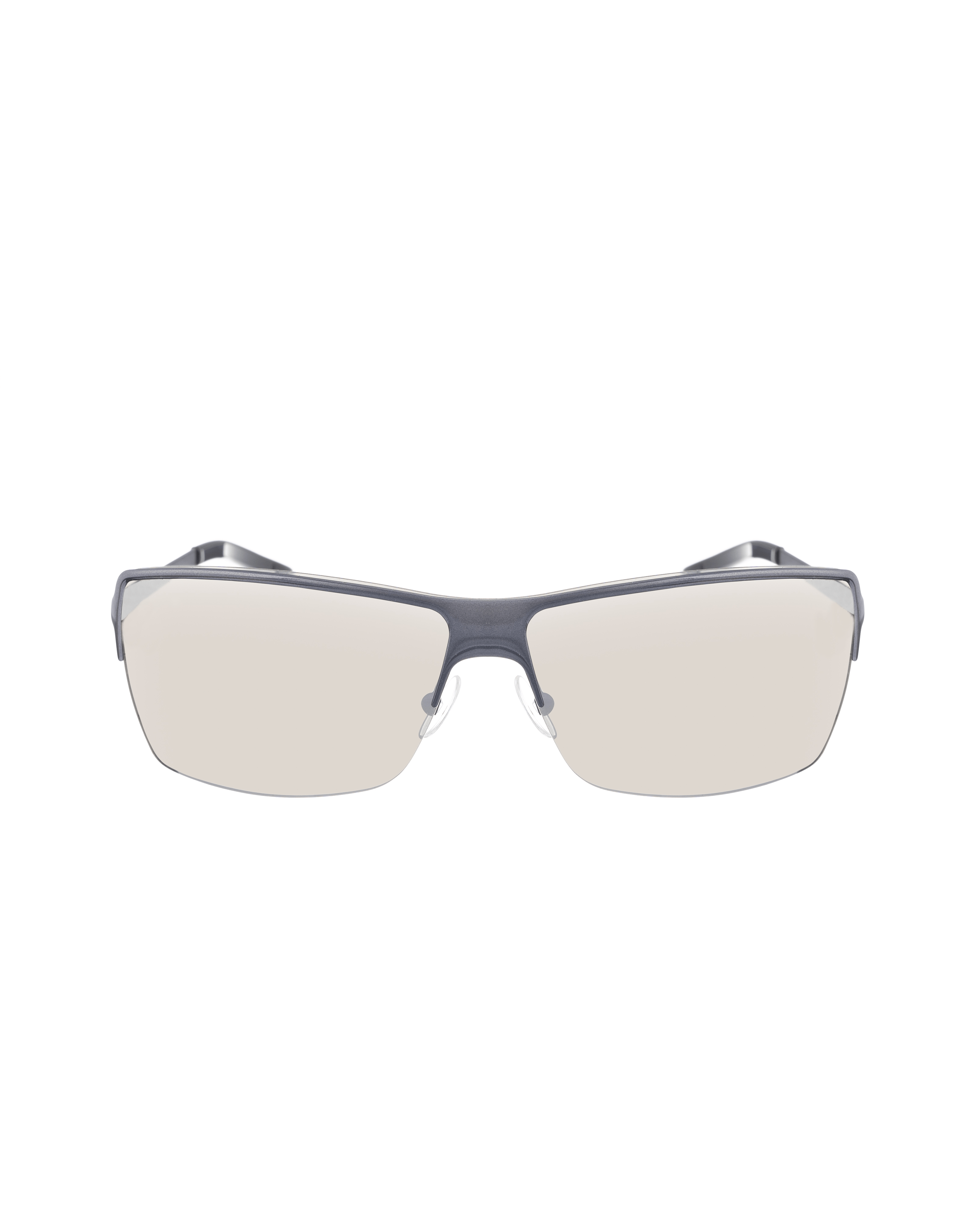 Valentino Oliver By Valentino '90s Gray Half-Rim Sunglasses Size ONE SIZE - 1 Thumbnail